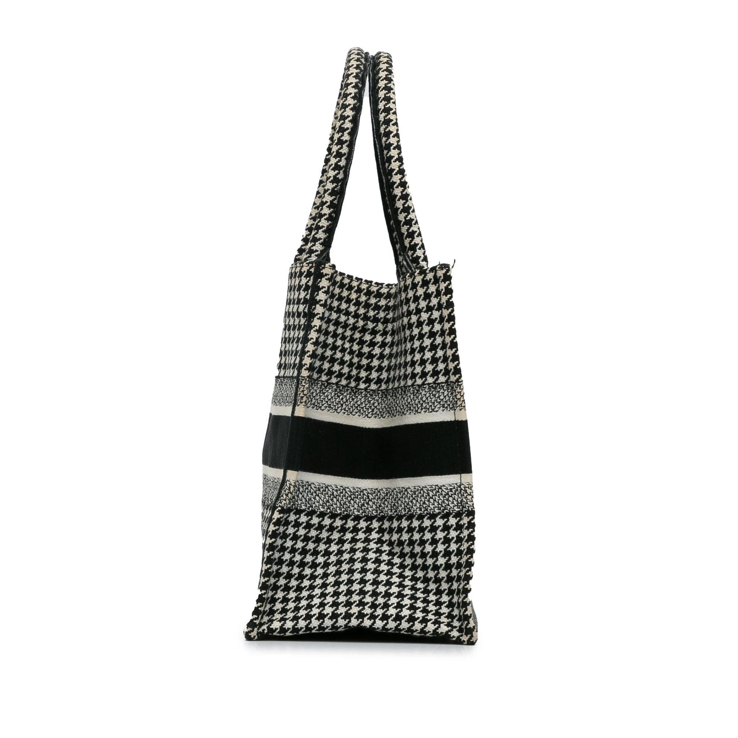 Dior Houndstooth Book Tote Shg Ppdptp Medium Tote Bag