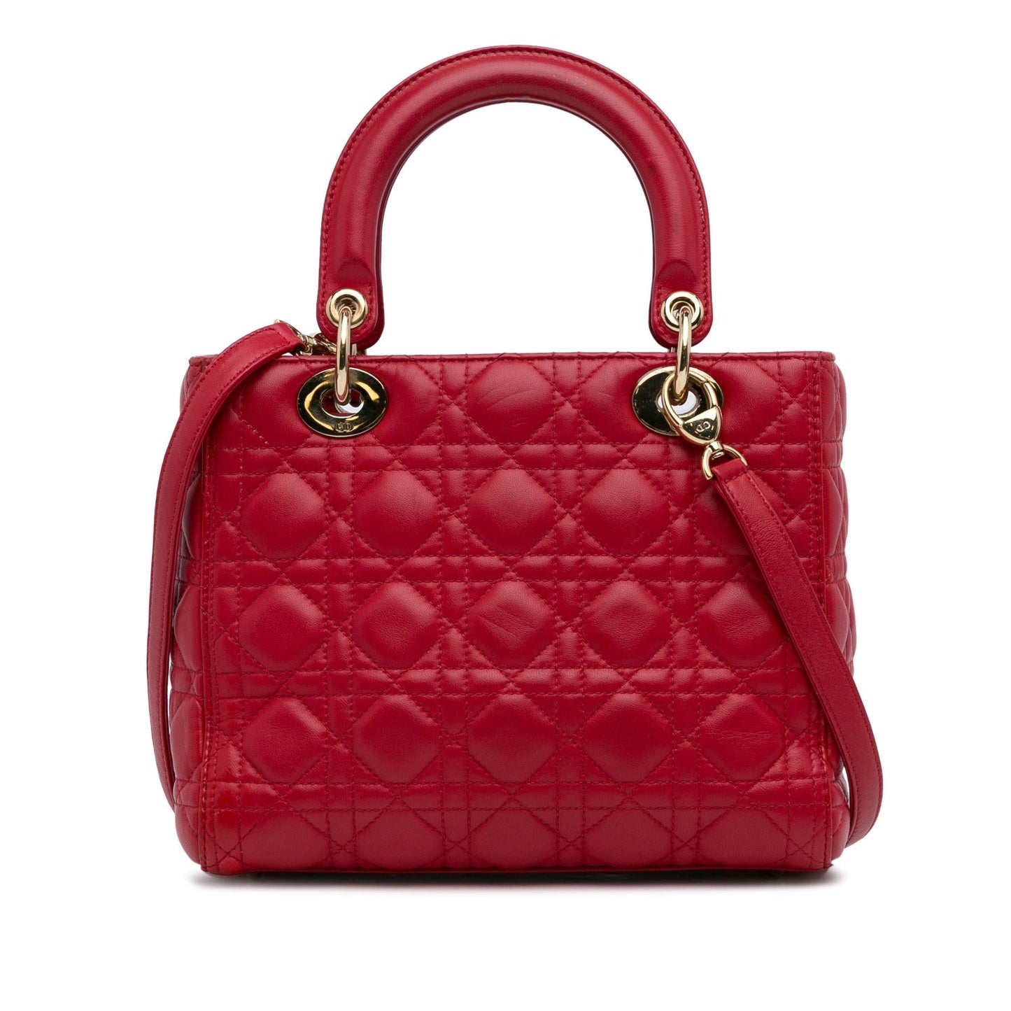 Dior Cannage Lady Shg 2Da655 Satchel Bag Lambskin Medium