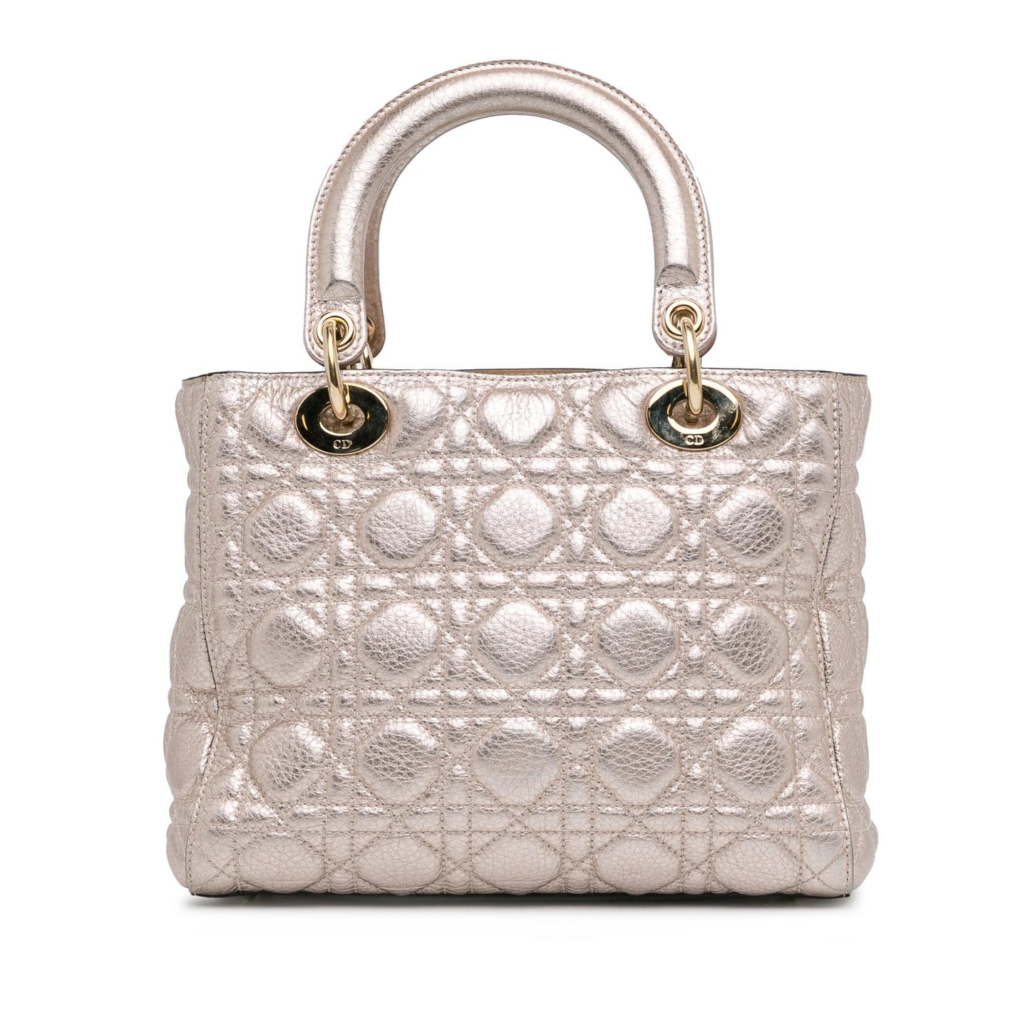 Dior Metallic Calfskin Cannage Supple Lady Shg Fo005E Satchel Medium Satchel Bag
