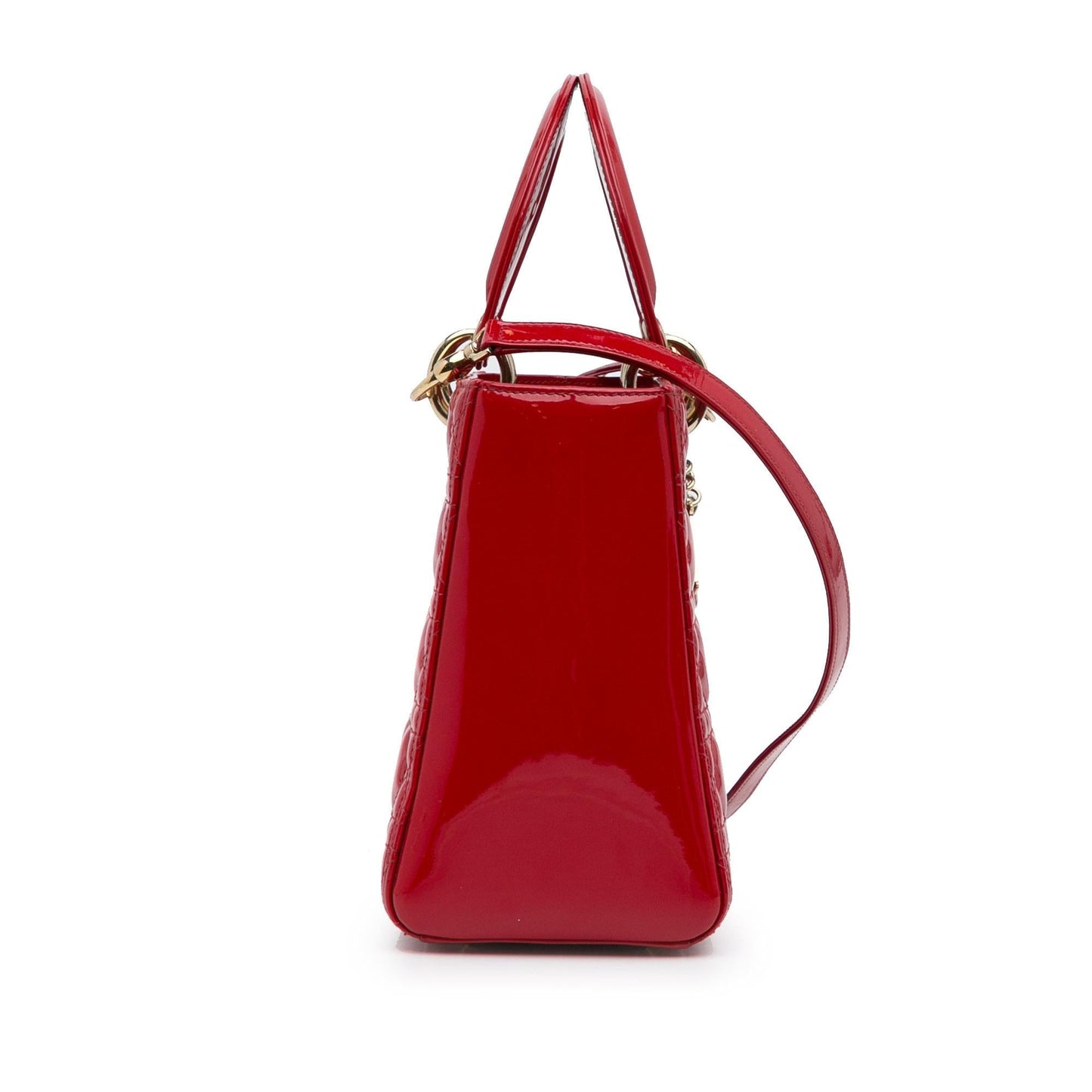 Dior Cannage Lady Shg Isb2Sh Satchel Bag Patent Medium