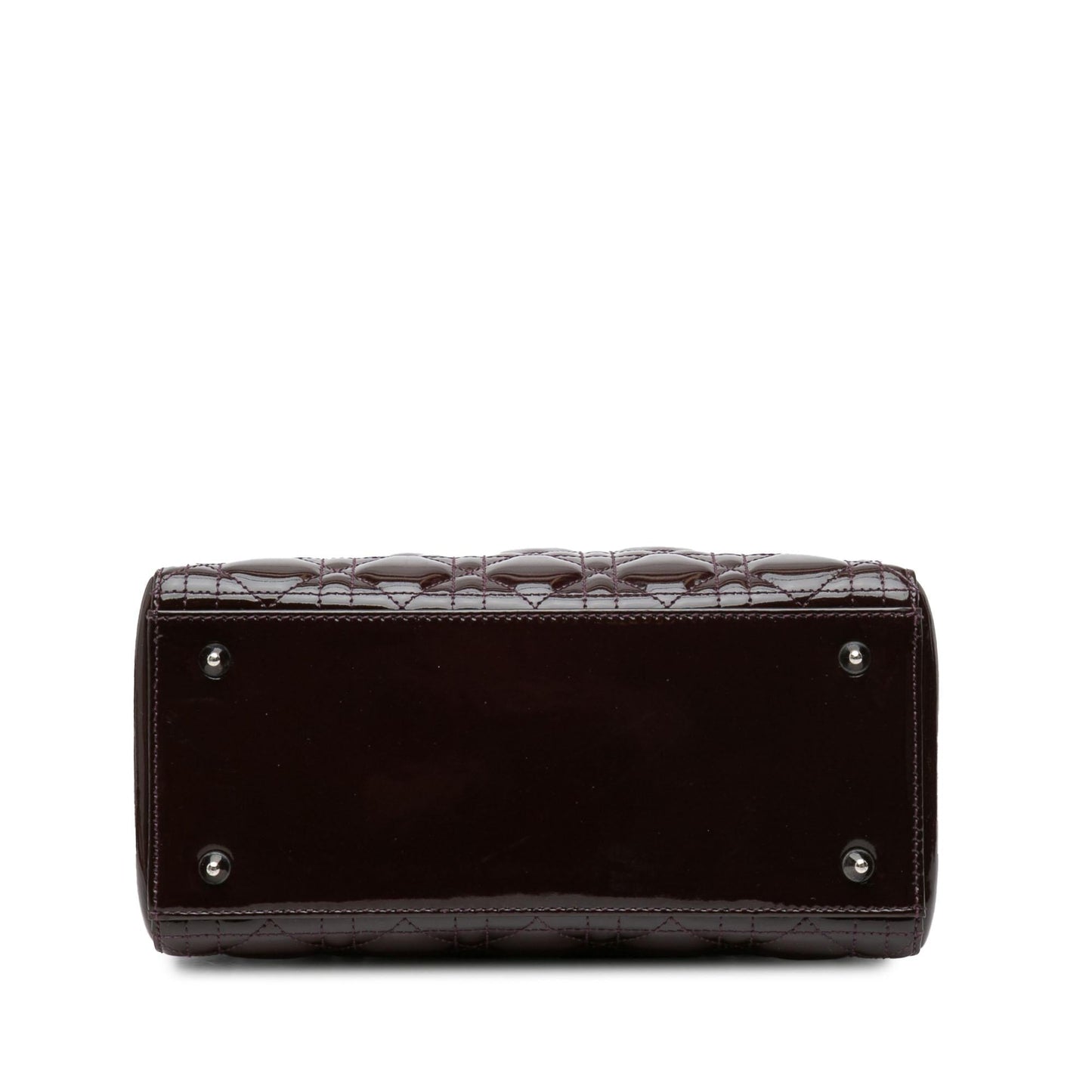 Dior Cannage Lady Satchel Bag Patent Medium Lady Dior 13