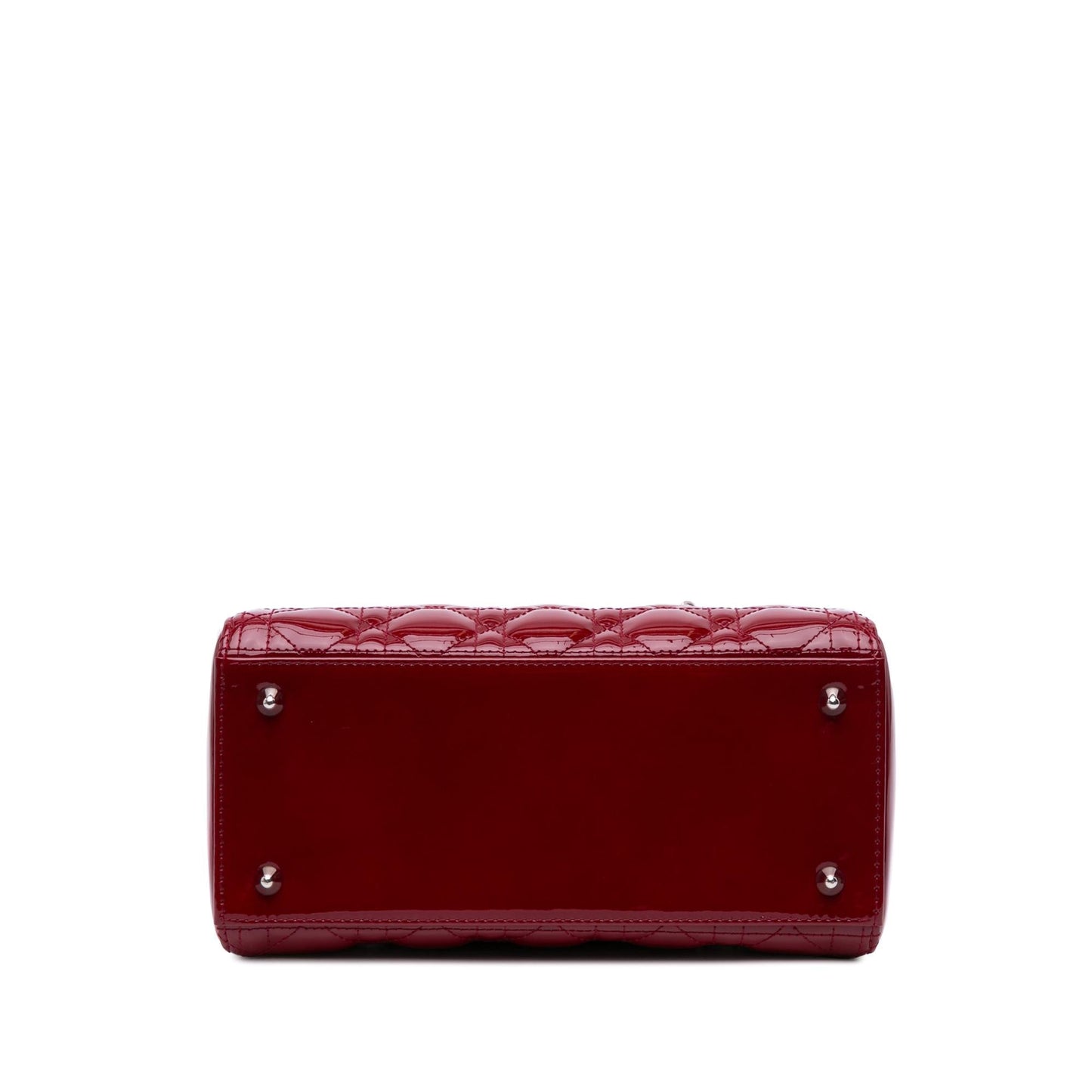 Dior Cannage Lady Satchel Bag Patent Medium Lady Dior 17