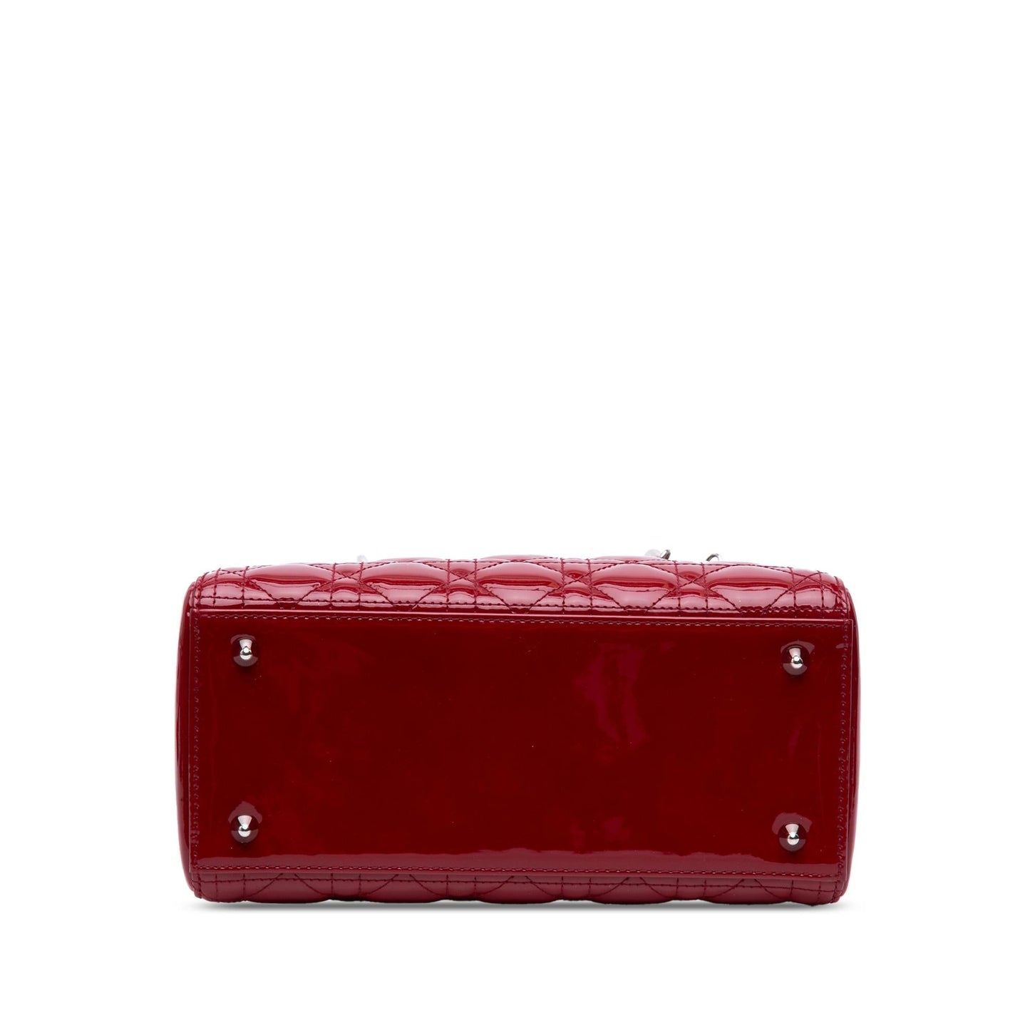 Dior Cannage Lady Satchel Bag Patent Medium Lady Dior 24