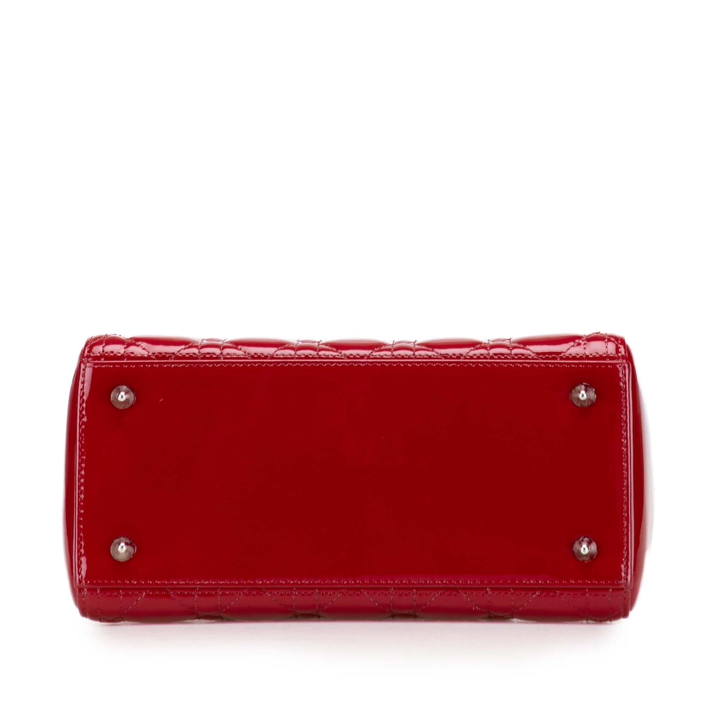Dior Cannage Lady Satchel Bag Patent Medium Lady Dior 29