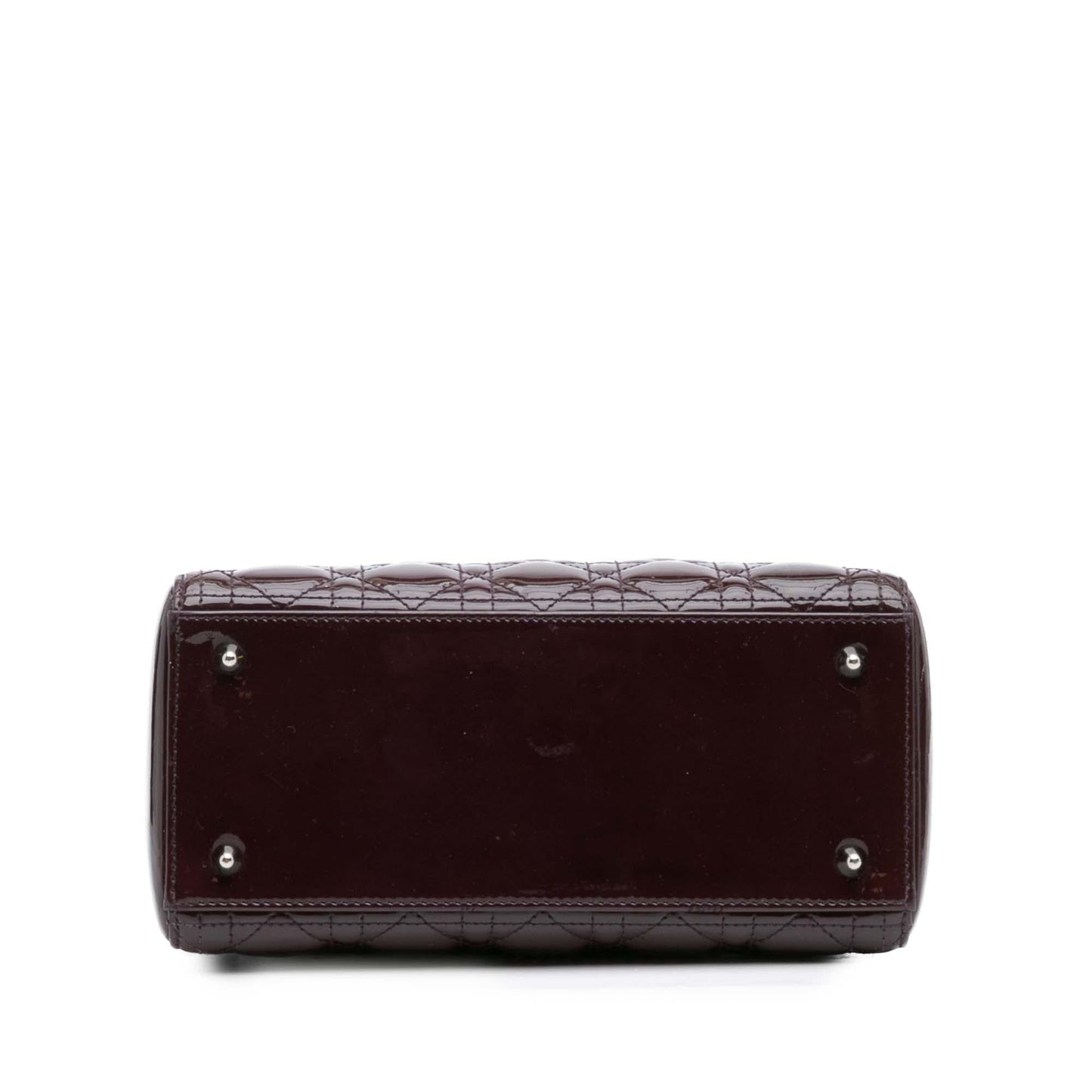 Dior Cannage Lady Satchel Bag Patent Medium Lady Dior 35