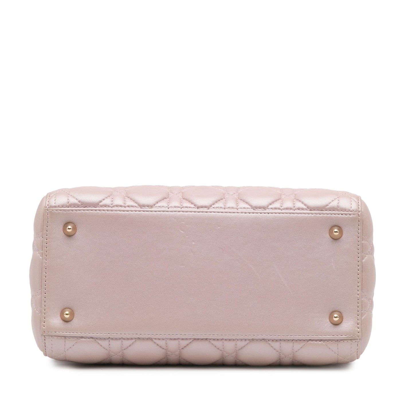 Dior Pearlescent Cannage Lady Satchel Bag Lambskin Medium Lady Dior 2