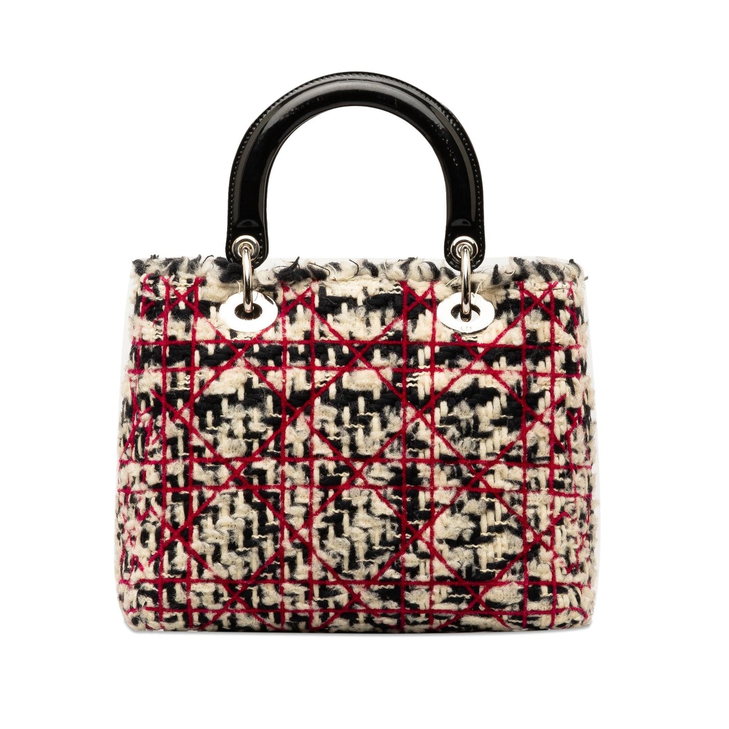 Dior Tweed Cannage Lady Shg 5Klf6U Satchel Bag Medium