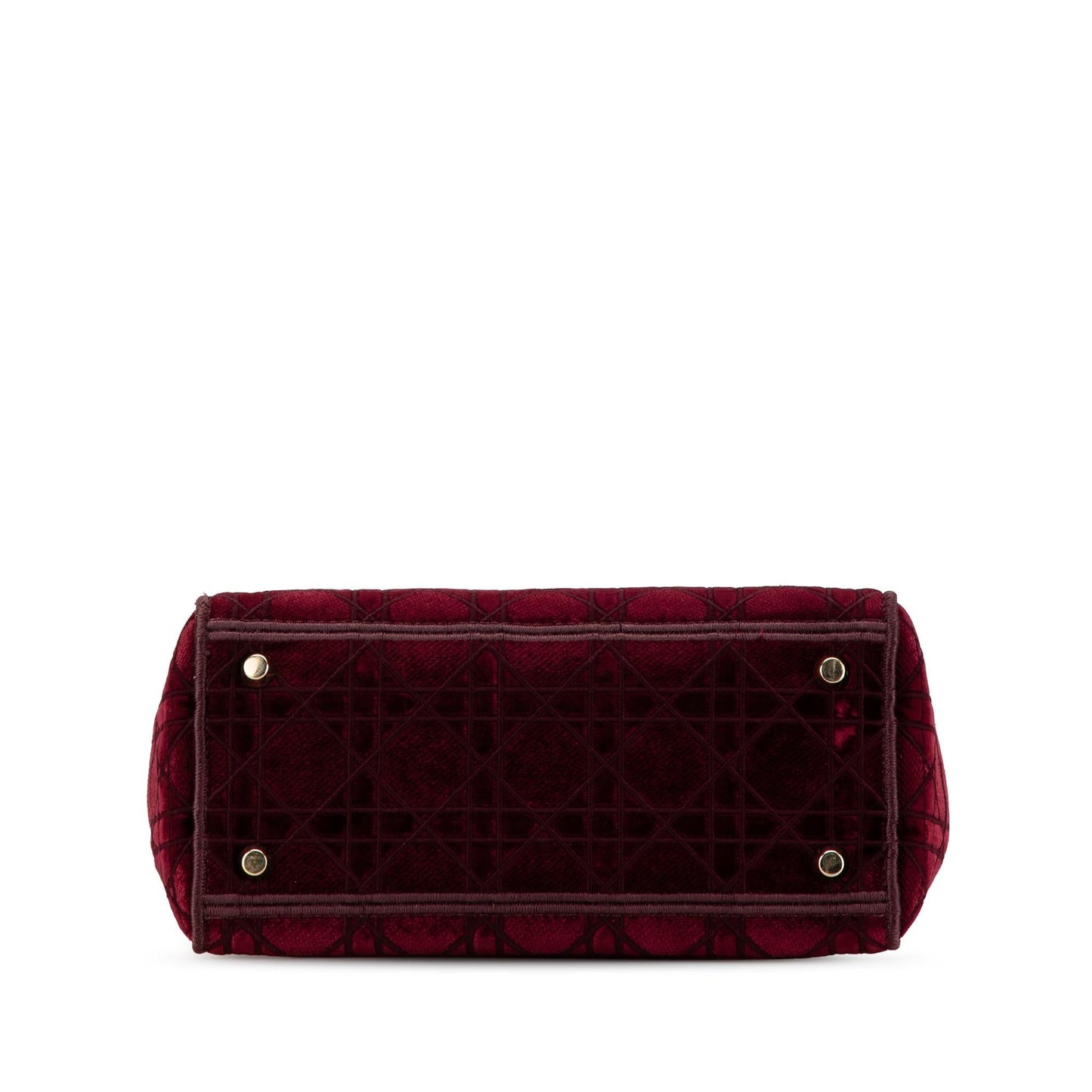 Dior Velvet Cannage Lady Lite Satchel Bag Medium