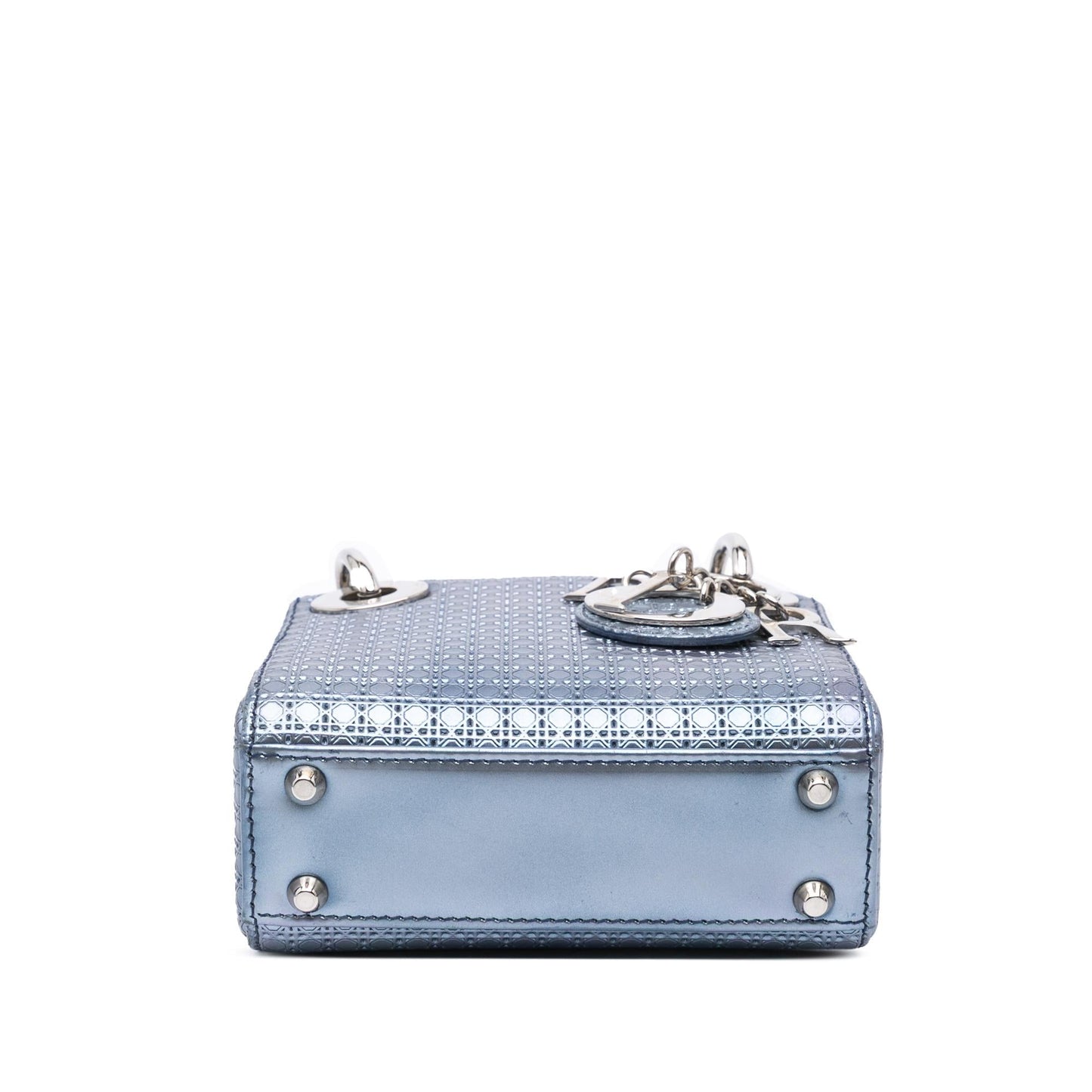 Dior Metallic Microcannage Lady Satchel Bag Patent Mini Lady Dior 1