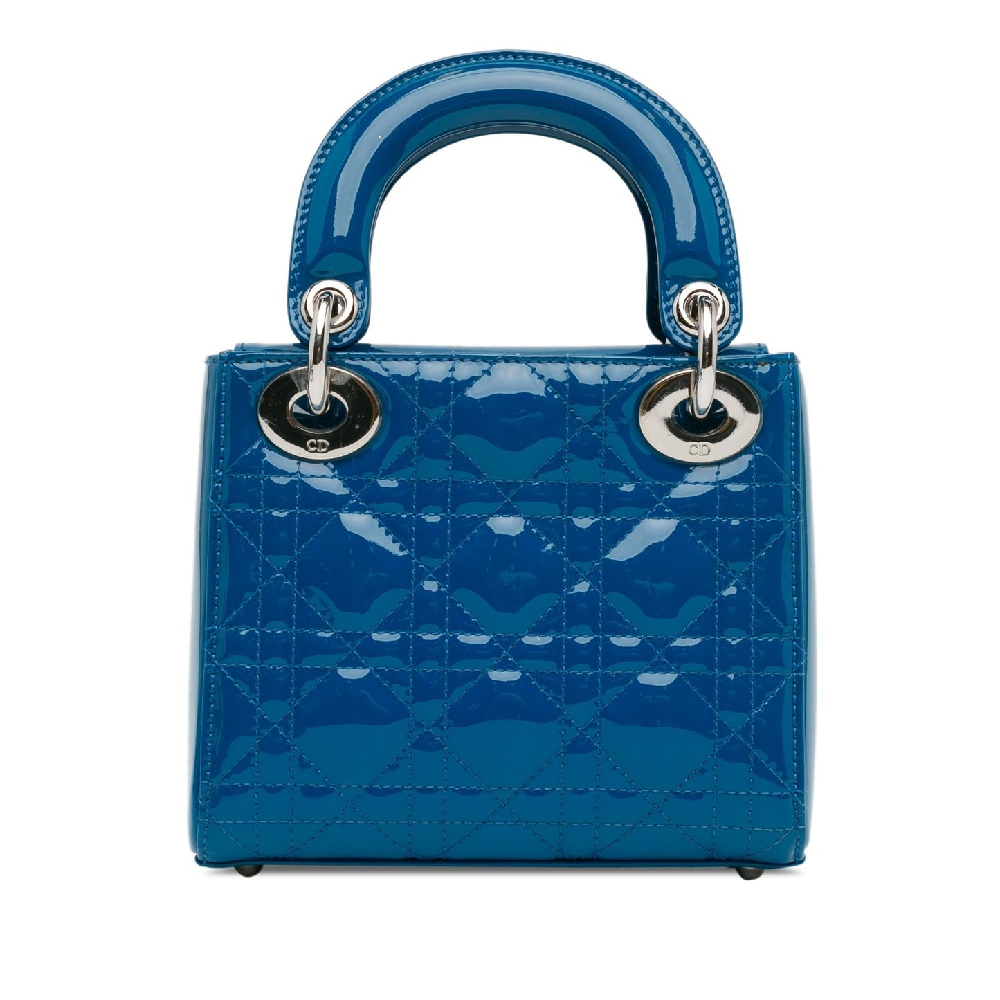 Dior Cannage Lady Shg Zygjeg Satchel Bag Patent Mini