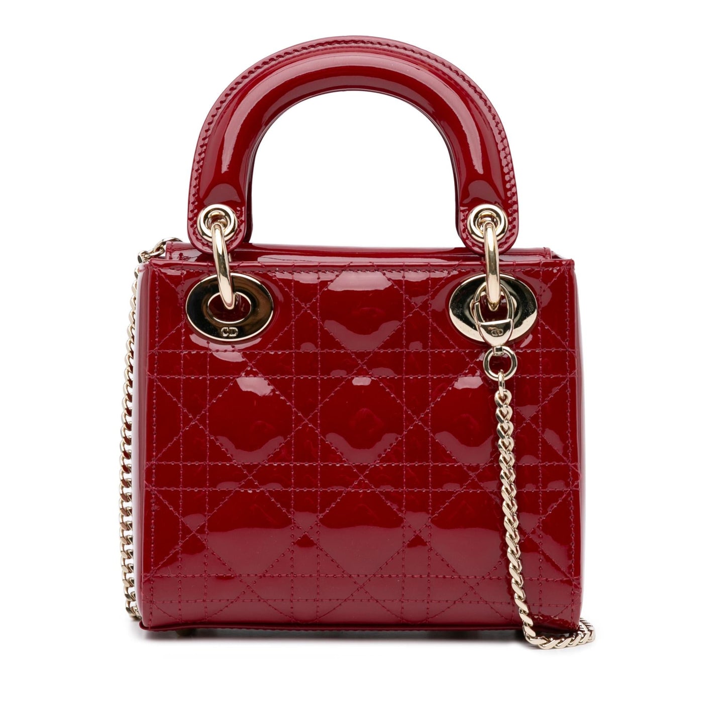 Dior Cannage Lady Shg Lsa7Kd Satchel Bag Patent Mini