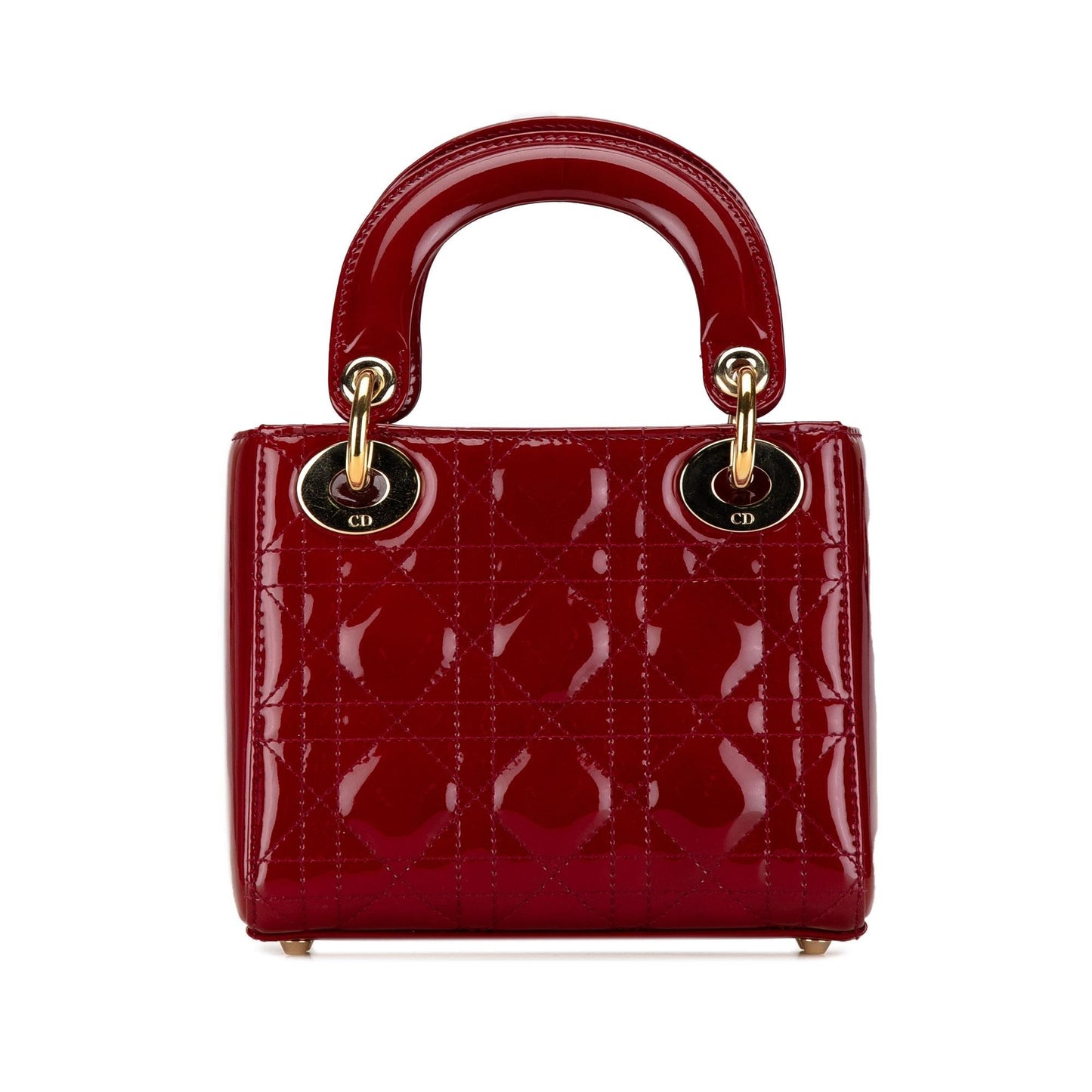 Dior Cannage Lady Shg Zlhybx Satchel Bag Patent Mini