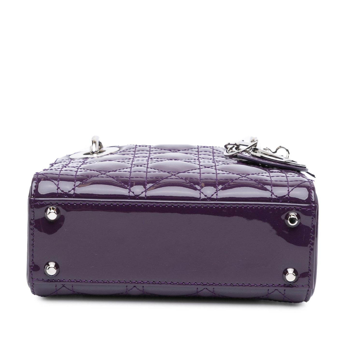 Dior Cannage Lady Satchel Bag Patent Mini