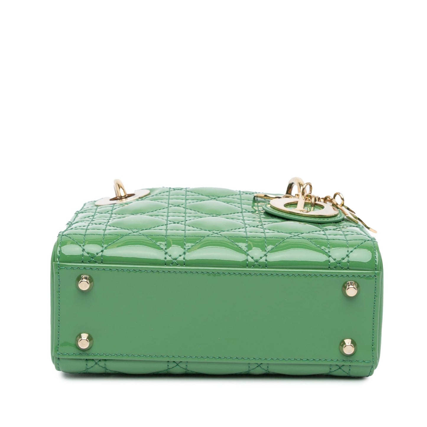 Dior Cannage Lady Satchel Bag Patent Mini Cannage Lady Dior