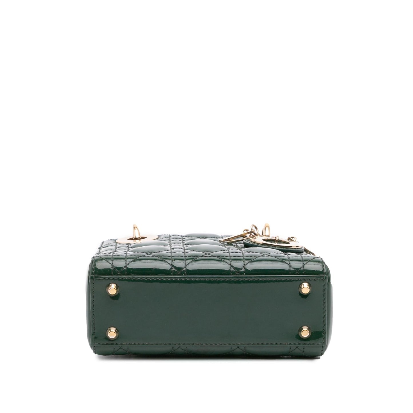 Dior Cannage Lady Satchel Bag Patent Mini Lady Dior 5