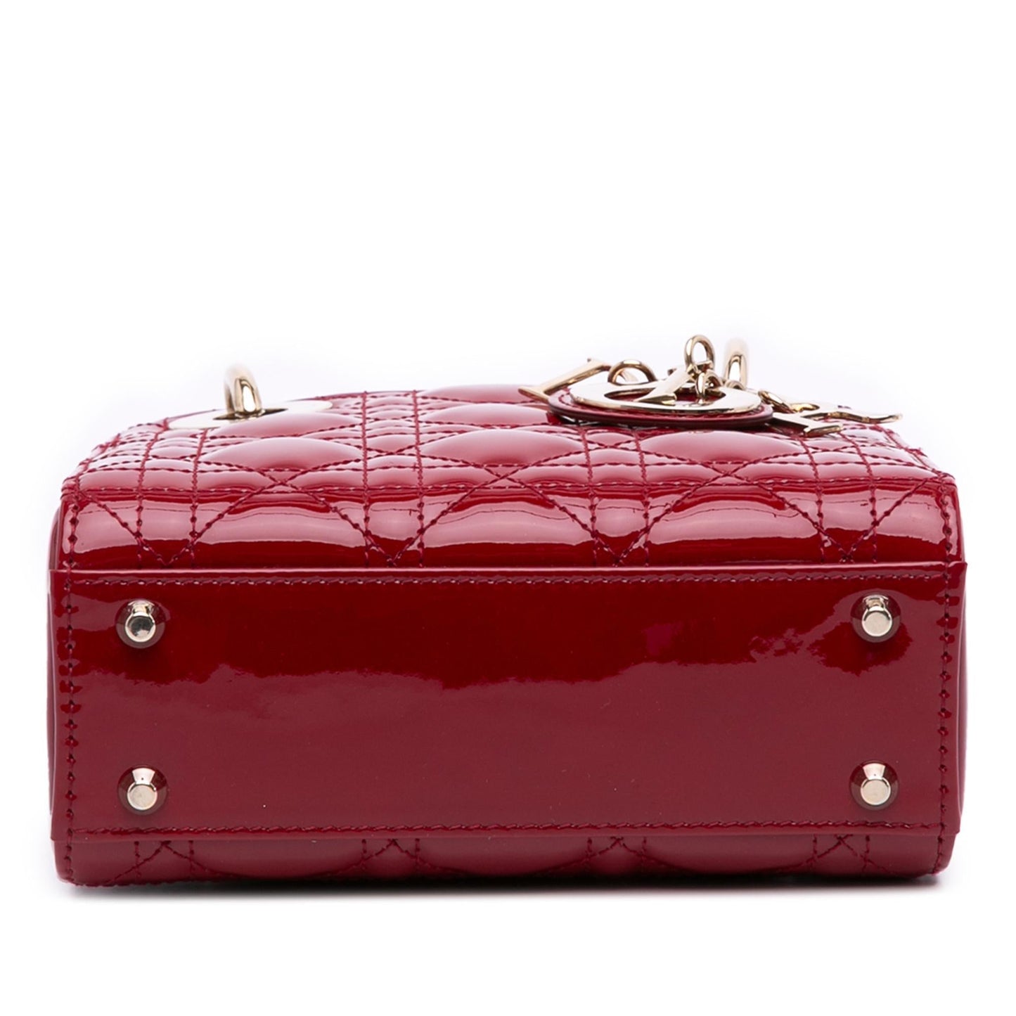 Dior Cannage Lady Satchel Bag Patent Mini Lady Dior 8