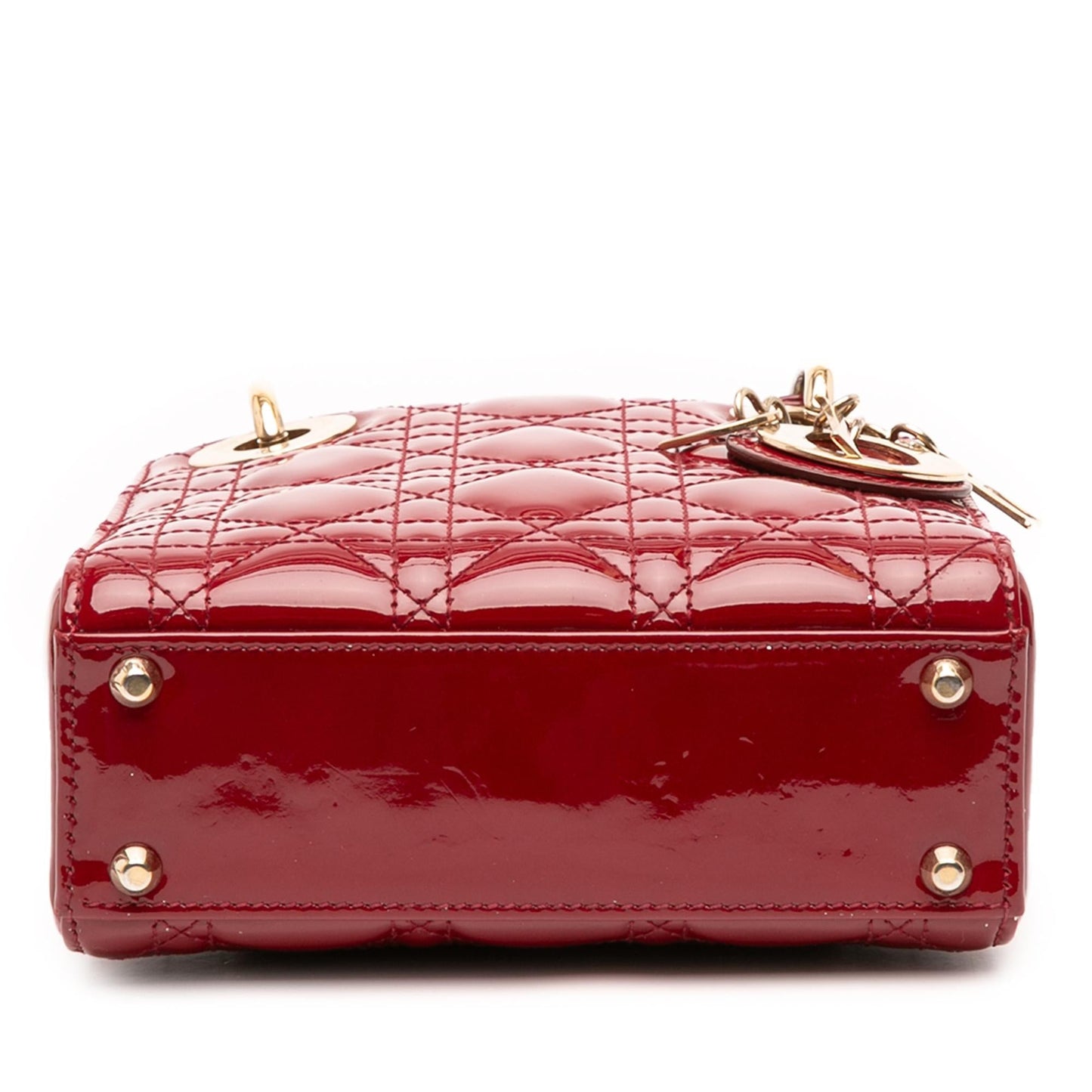 Dior Cannage Lady Satchel Bag Patent Mini Lady Dior 11