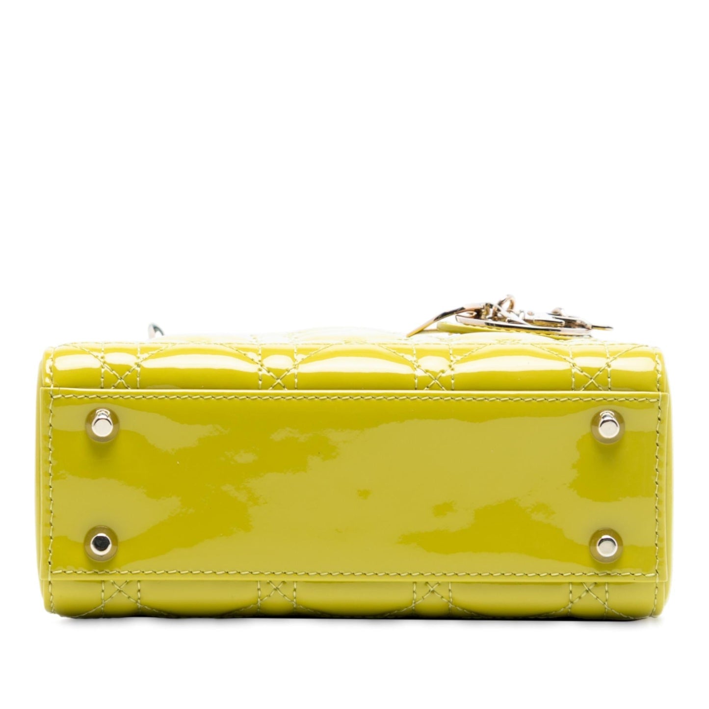 Dior Cannage Lady Satchel Bag Patent Mini Lady Dior 14