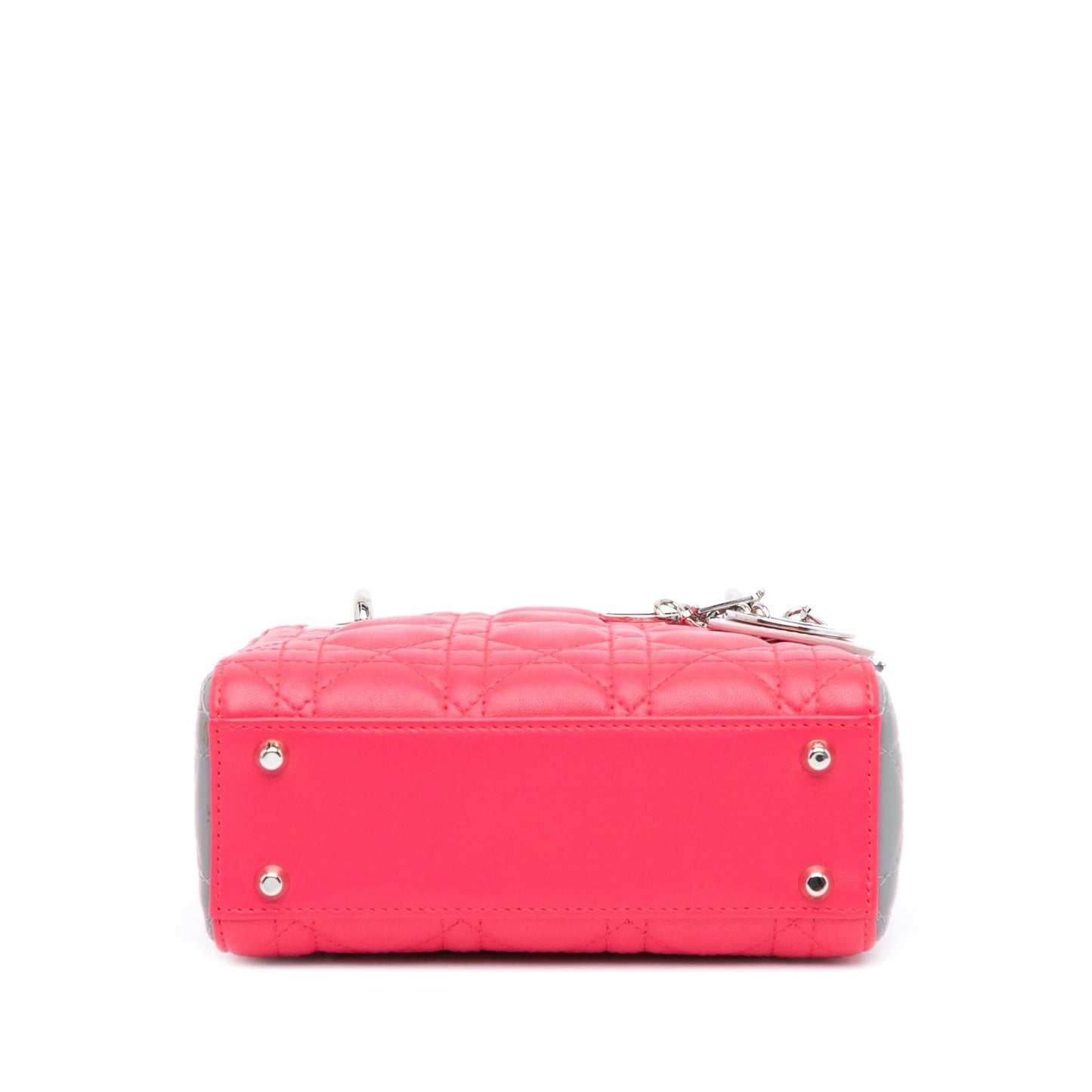 Dior Tricolor Cannage Lady Satchel Bag Lambskin Mini