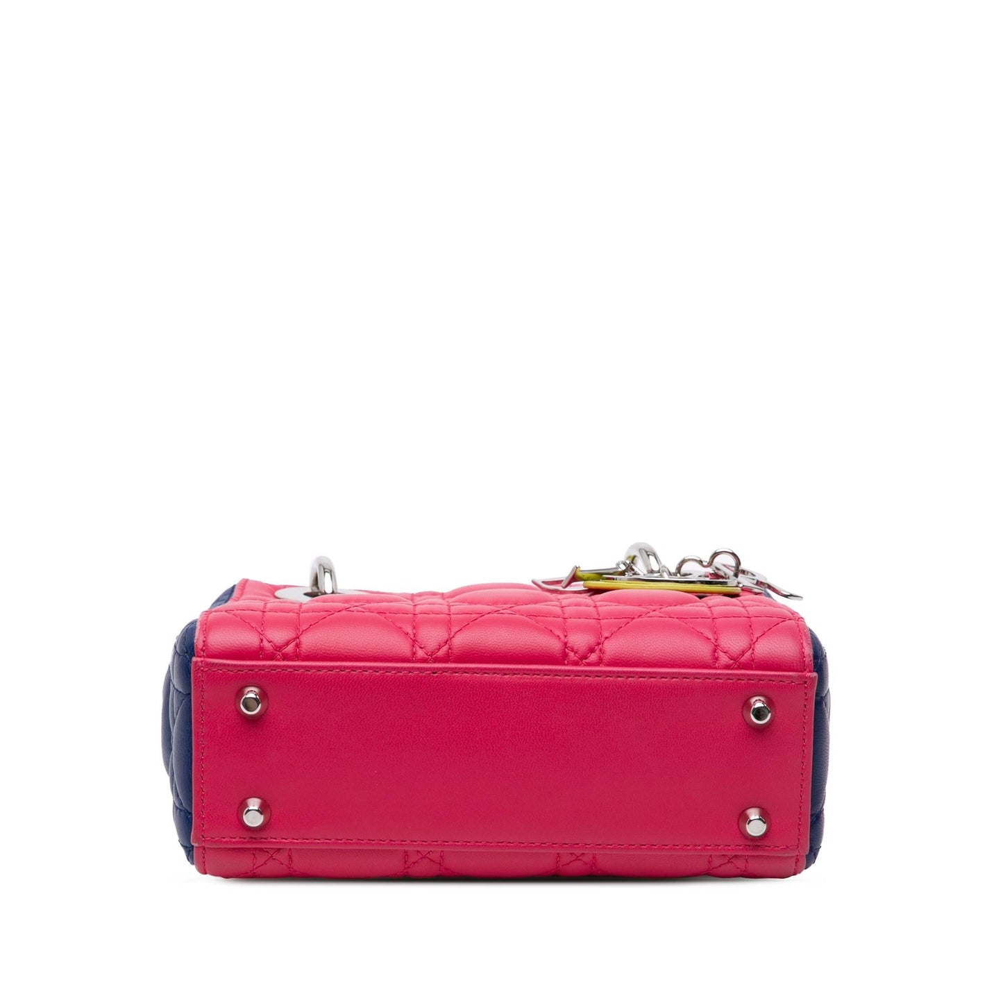 Dior Tricolor Cannage Lady Satchel Bag Lambskin Mini Lady Dior 2