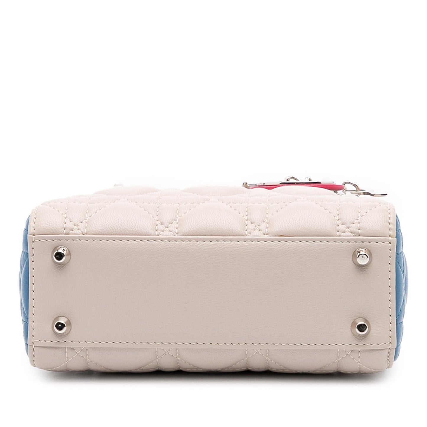 Dior Tricolor Cannage Lady Satchel Bag Lambskin Mini Lady Dior 3