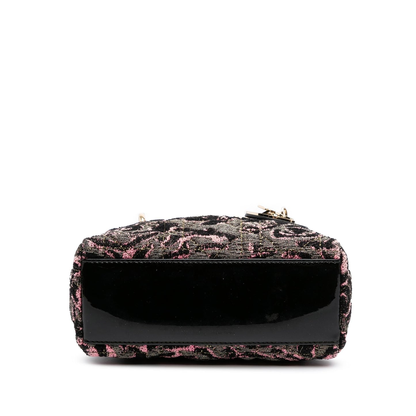 Dior Tweed Rose Lady Satchel Bag Mini Embroidered Lady Dior 1