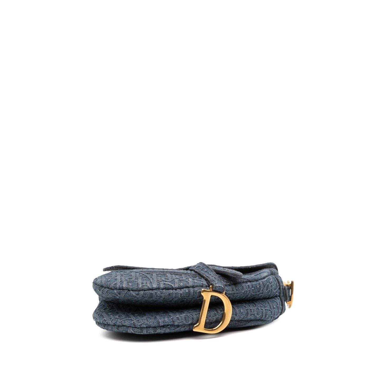 Dior Oblique Saddle Bag Denim Embroidered Shoulder Bag 2