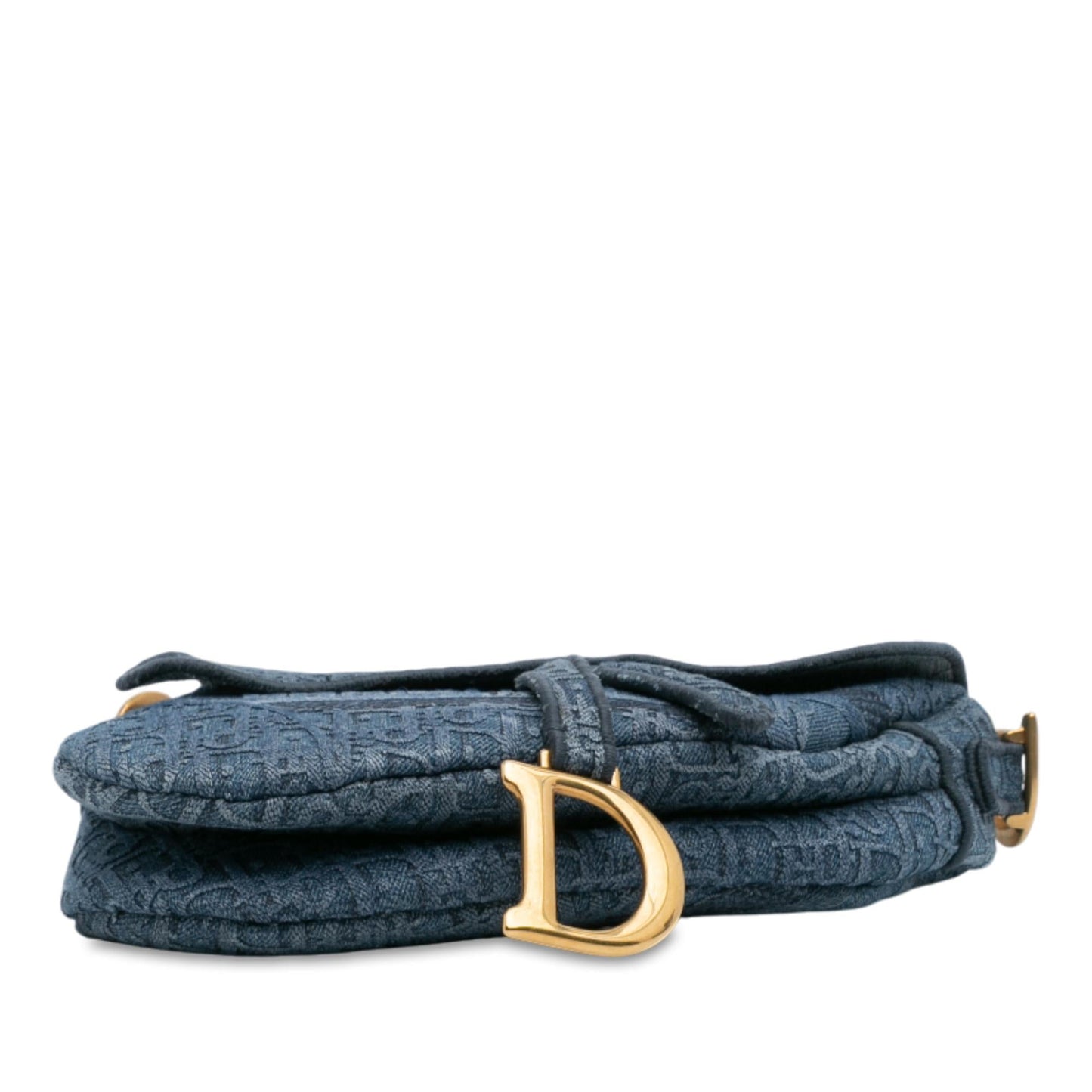 Dior Oblique Saddle Bag Denim Embroidered Shoulder Bag Saddle Bag 3