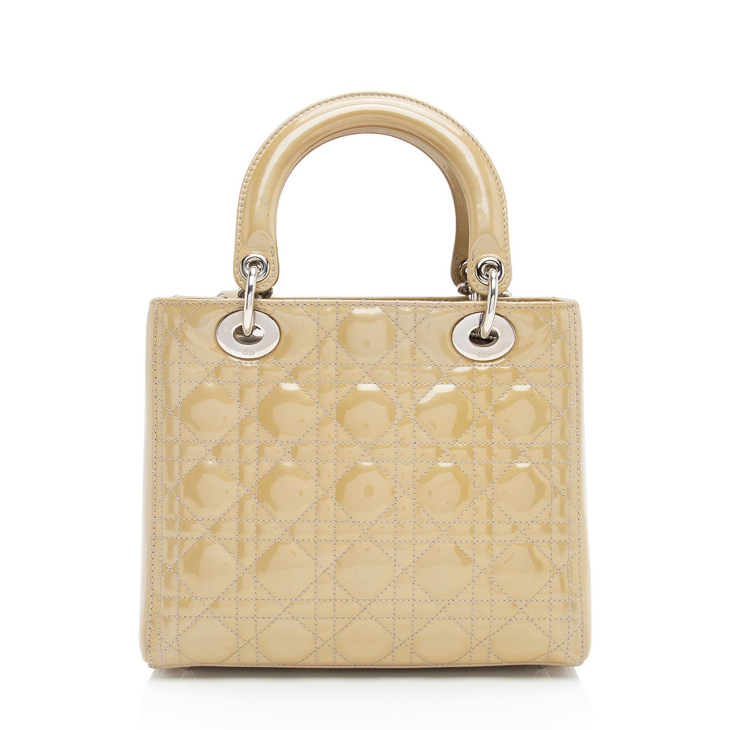 Dior Lady Tote Shf 595Avu Leather Patent Medium Tote Bag