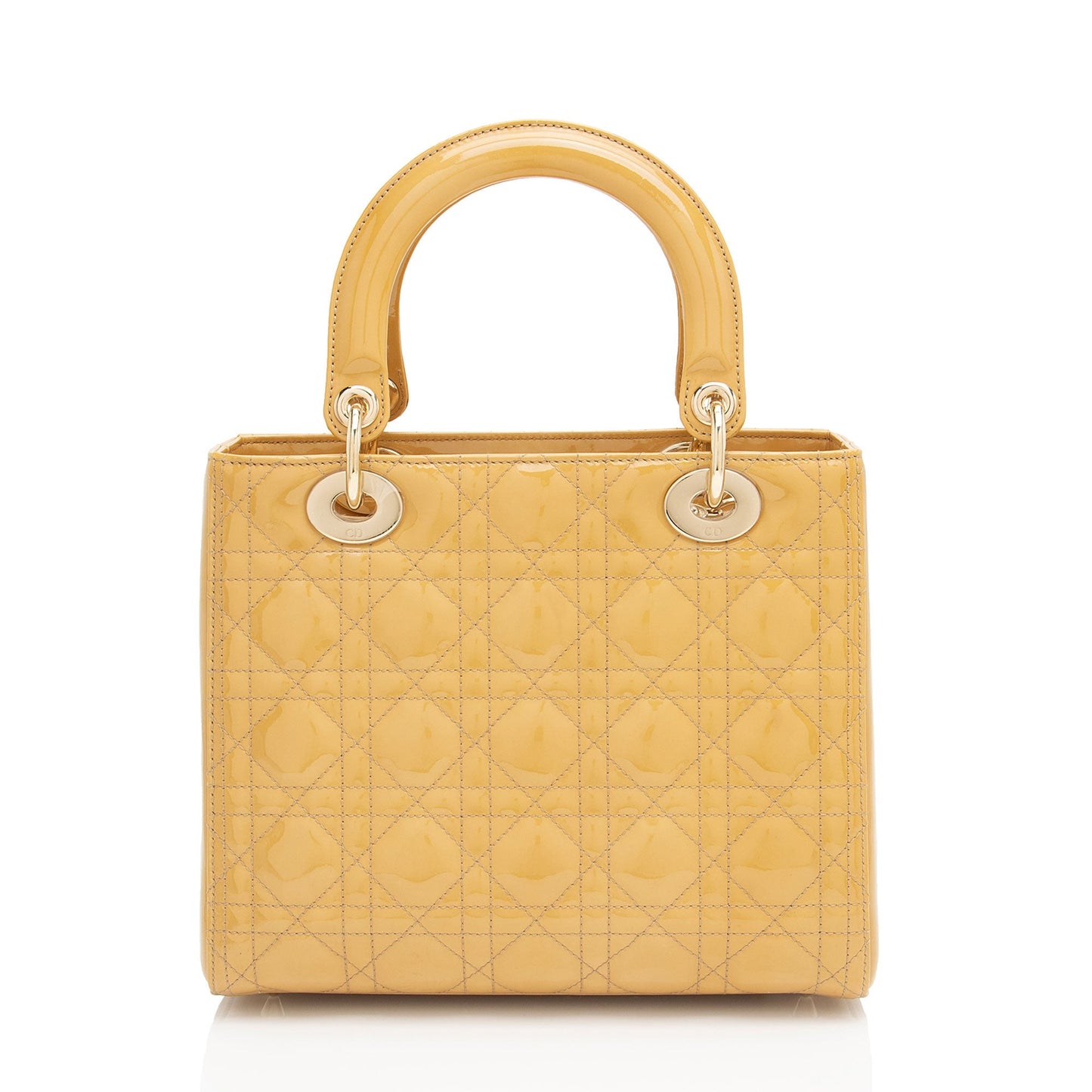 Dior Lady Tote Leather Patent Medium Tote Bag