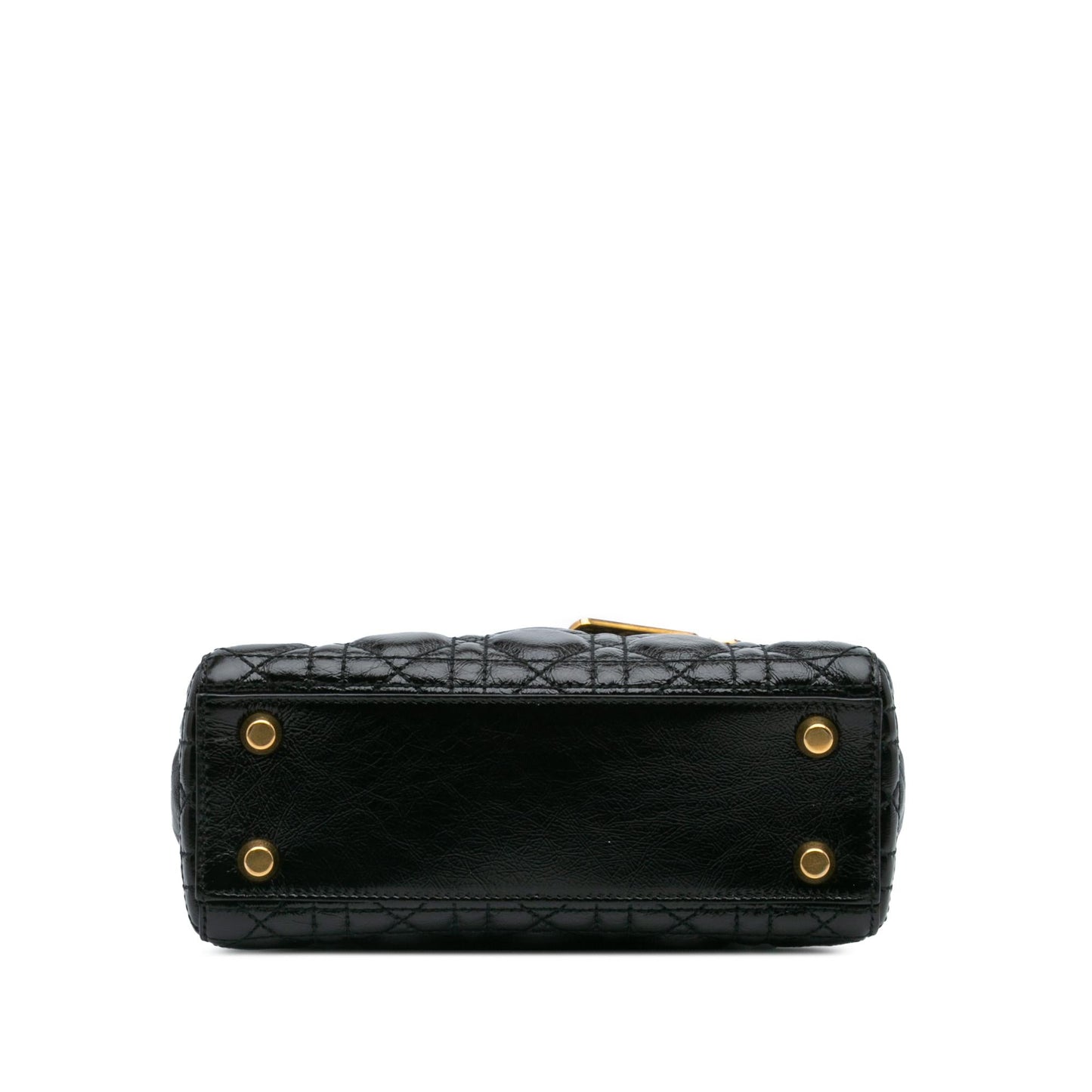 Dior Crinkled Cannage My Abc Lady Satchel Bag Patent Small Lady Dior 2
