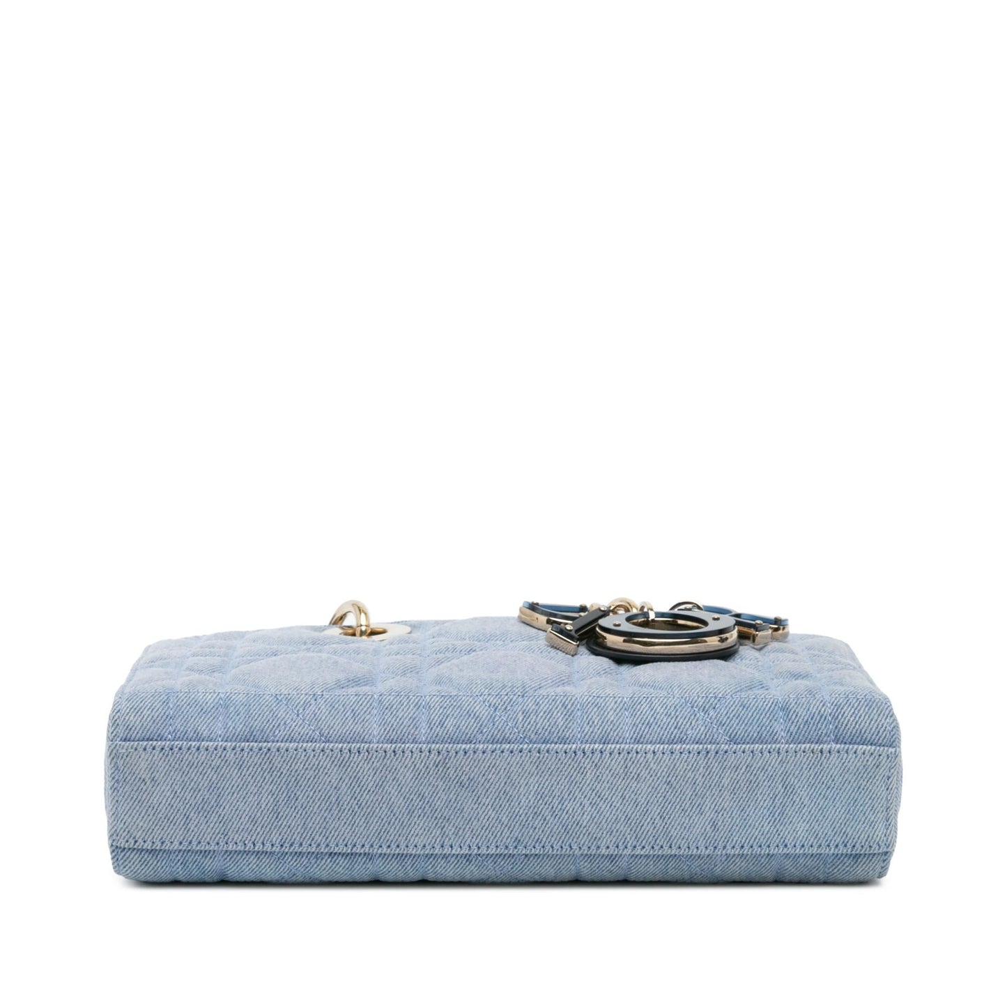 Dior Macrocannage Lady Joy Satchel Bag Denim Small