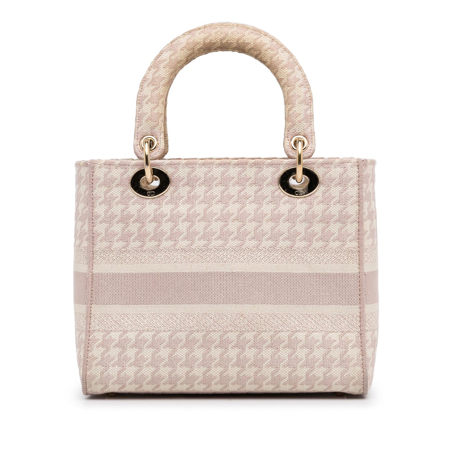 Dior Houndstooth Lady Lite Satchel Bag Small D Lite 1