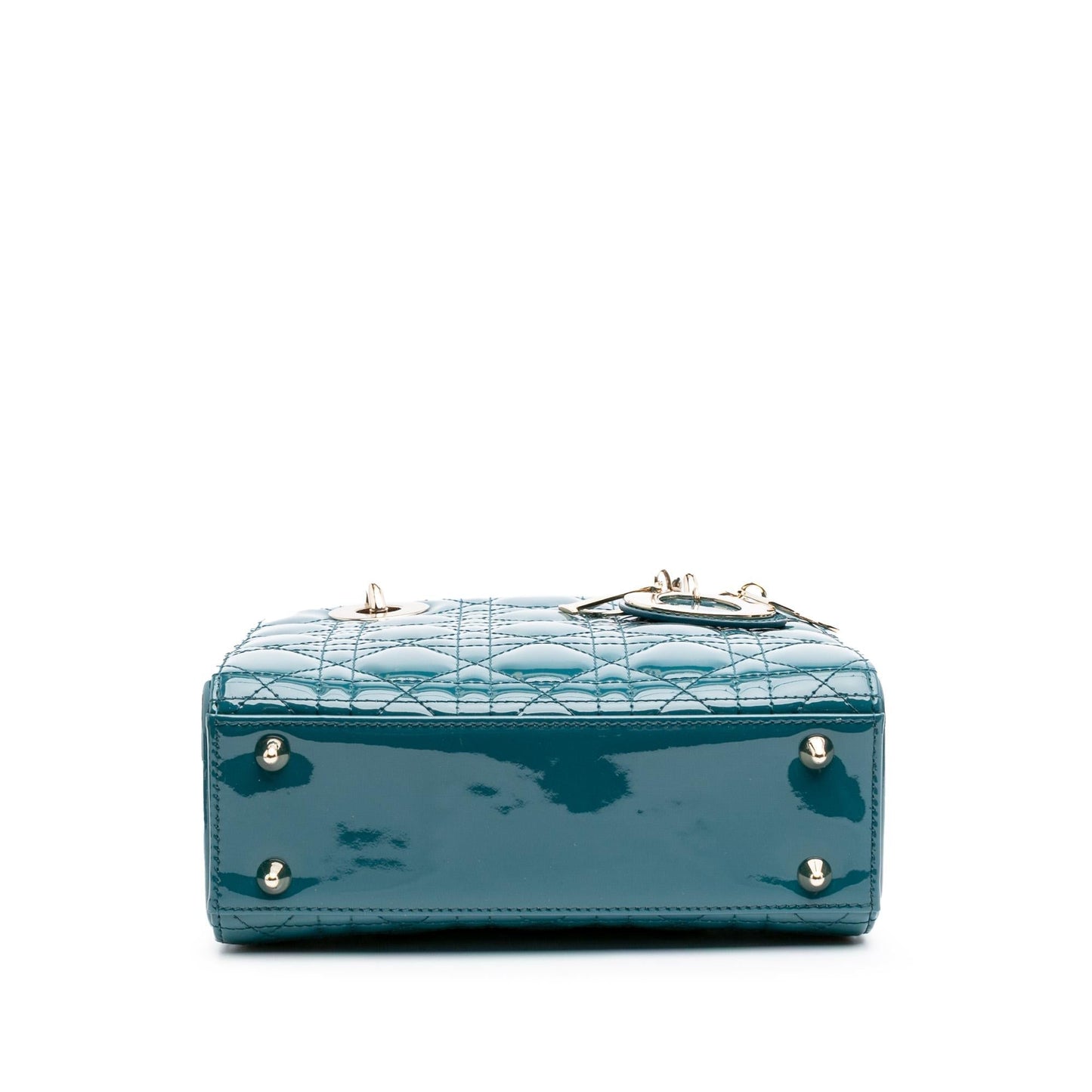 Dior Cannage Lady Satchel Bag Patent Small Lady Dior 3