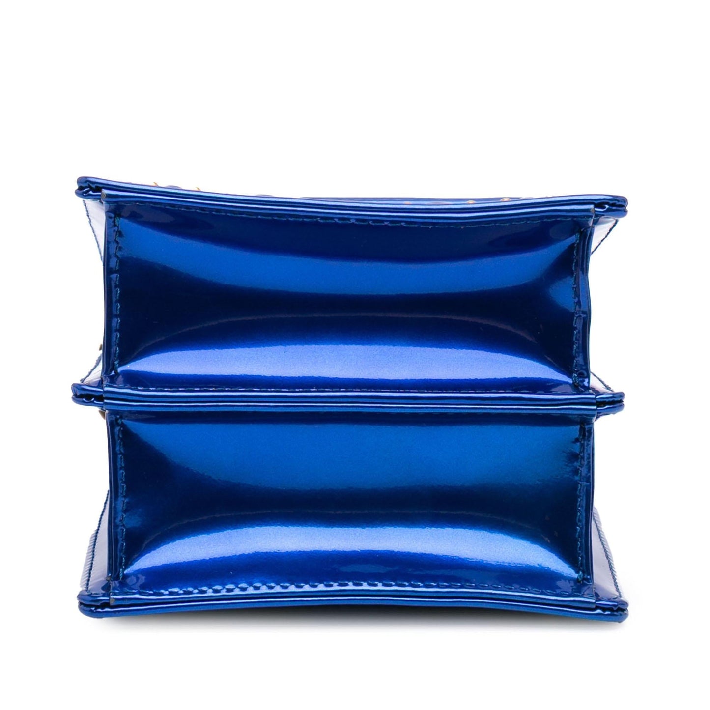 Dior Studded ama Vertical Clutch Patent Clutch Bag