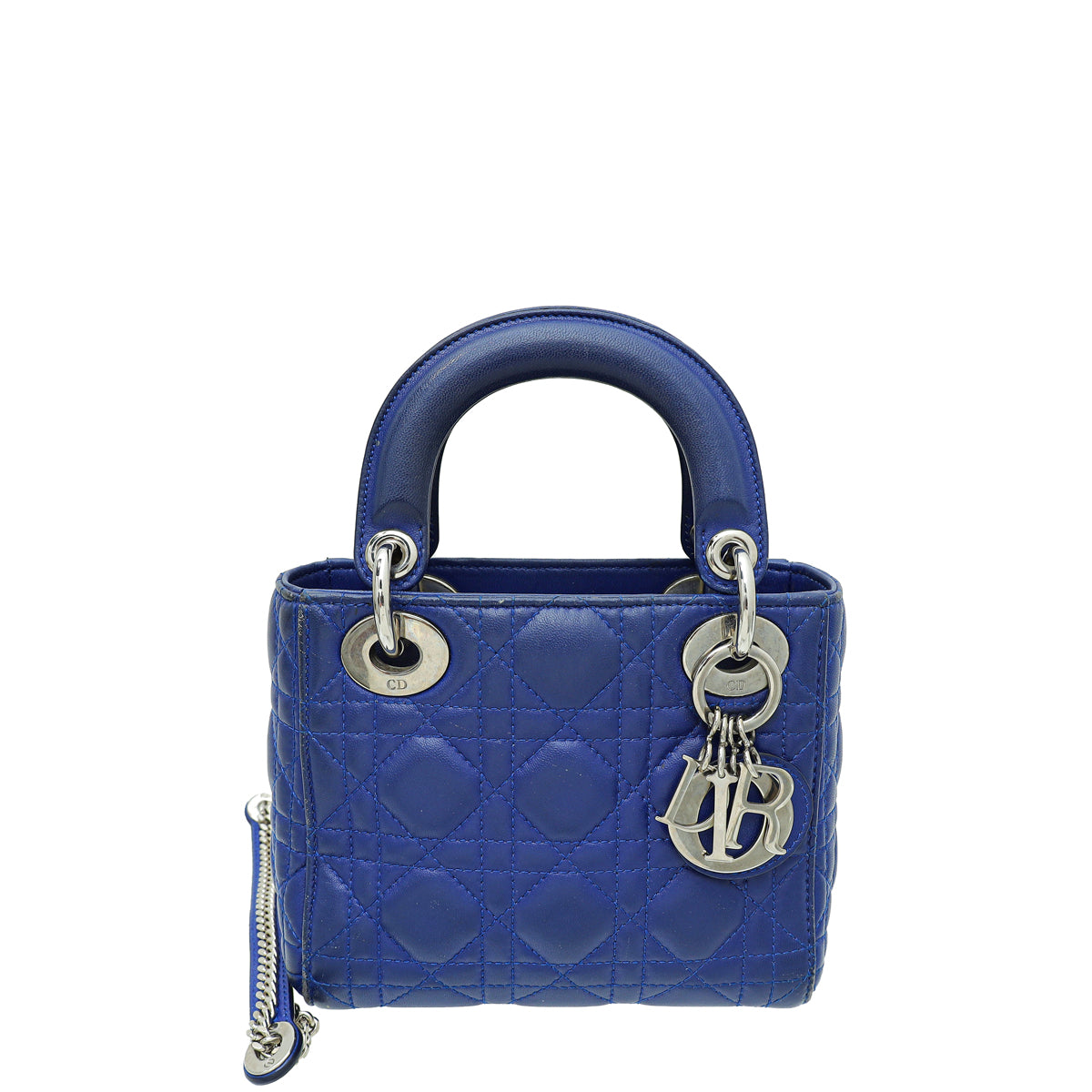 Dior Handbag Christian Lady Bag Blue Mini Chain Shoulder Bag
