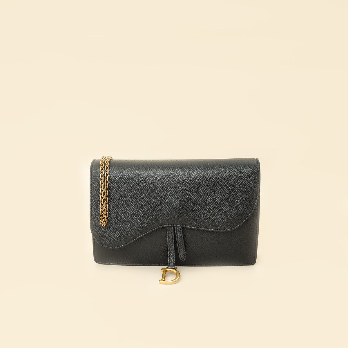 Dior Shoulder Bag Christian Saddle Wallet On Bag 2 Black Chain