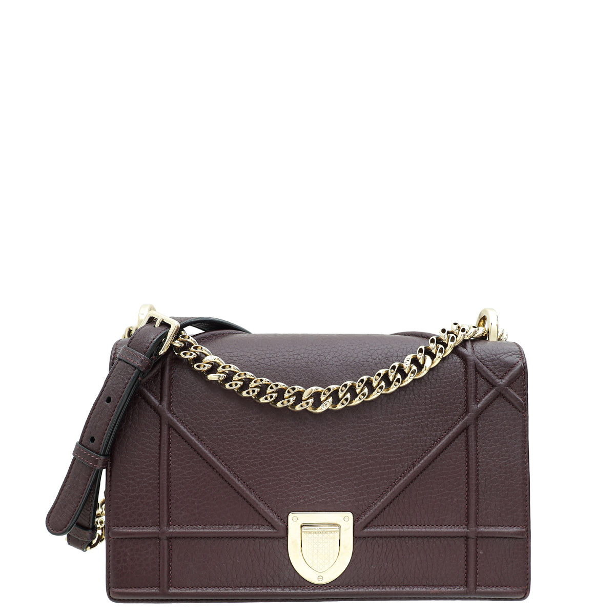 Dior Handbag Christian Burgundy ama Bag 2 Medium Flap Shoulder Bag