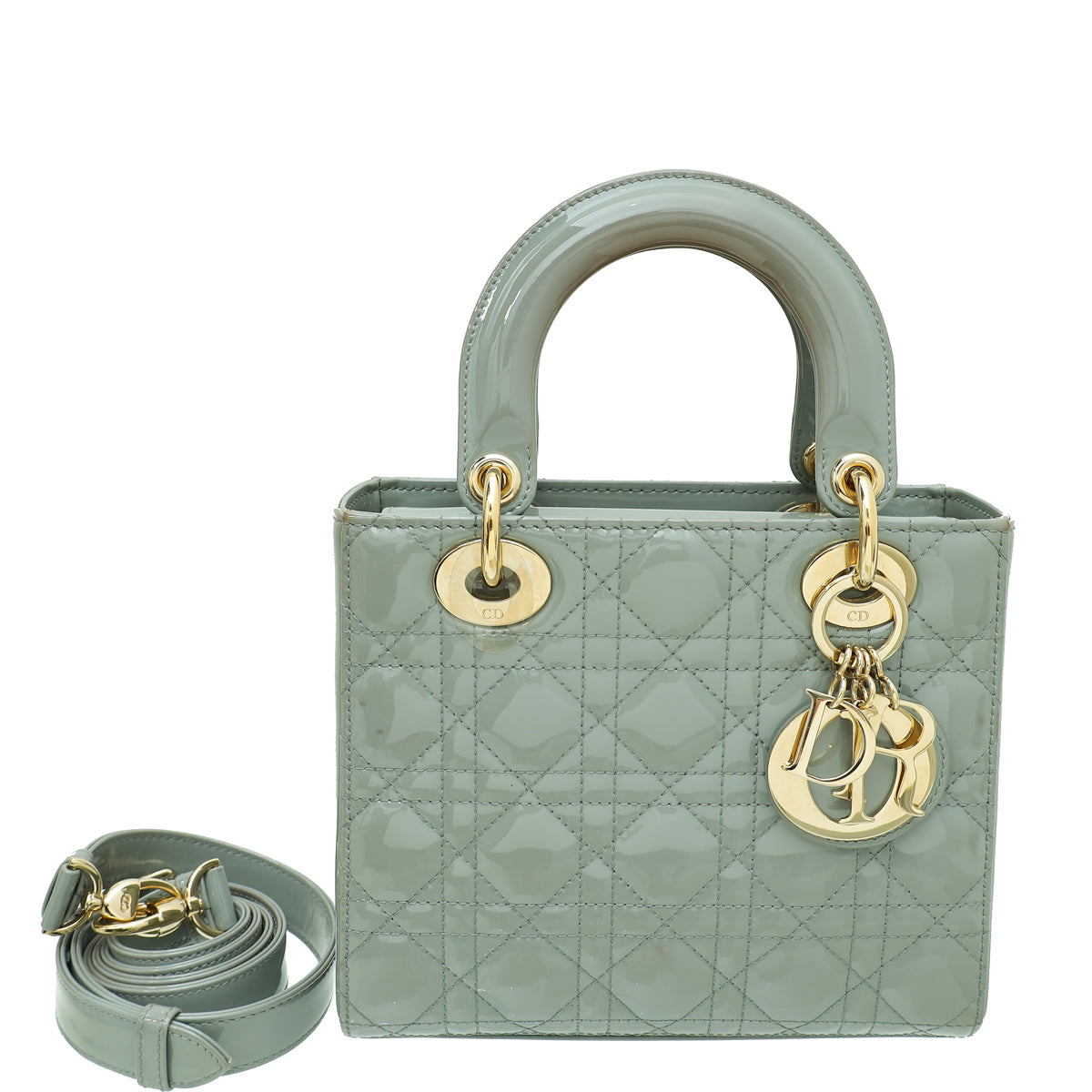 Dior Handbag Christian Grey Lady Bag Gray Small Shoulder Bag