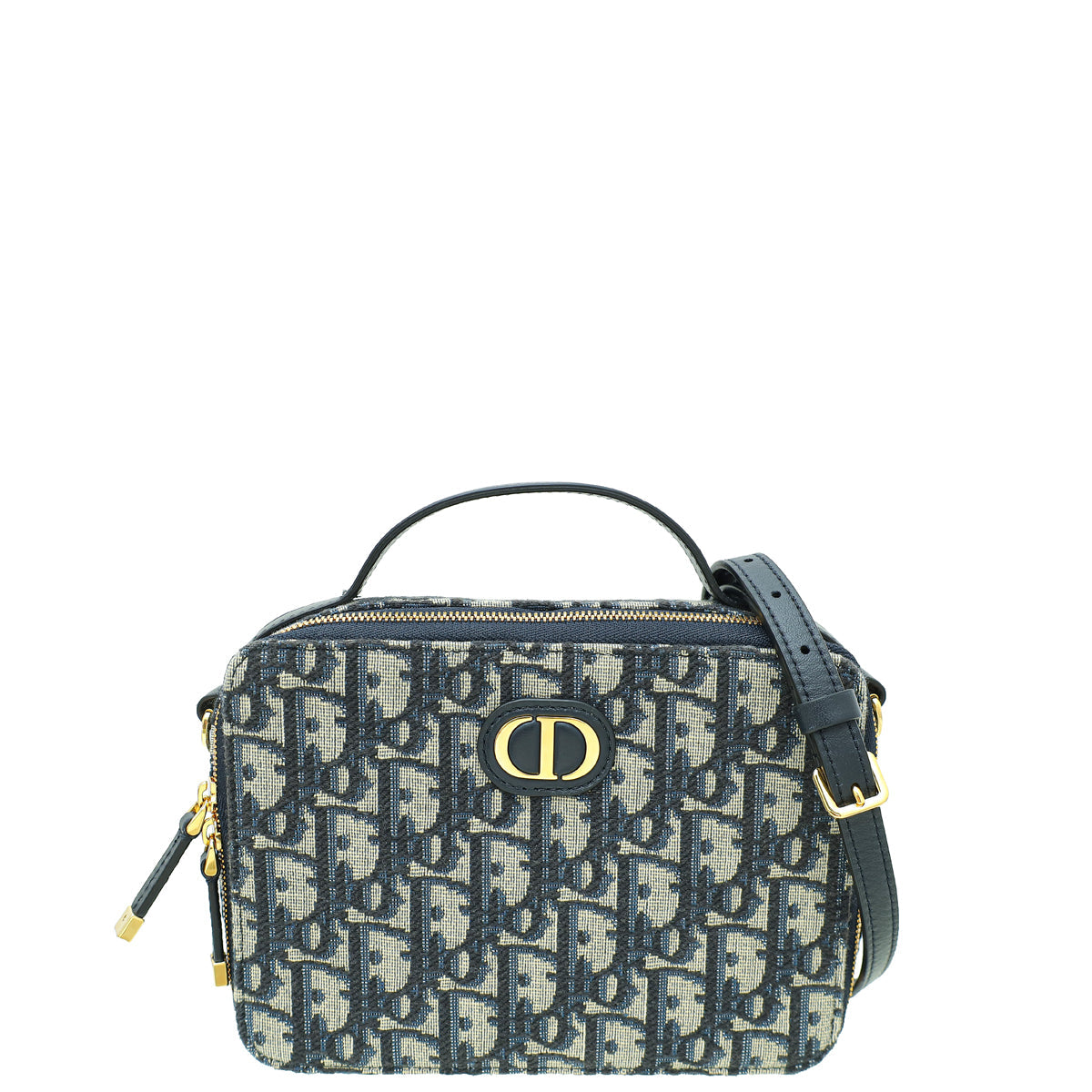 Dior Handbag Christian Oblique 30 Montaigne Box Bag Blue Navy Shoulder Bag