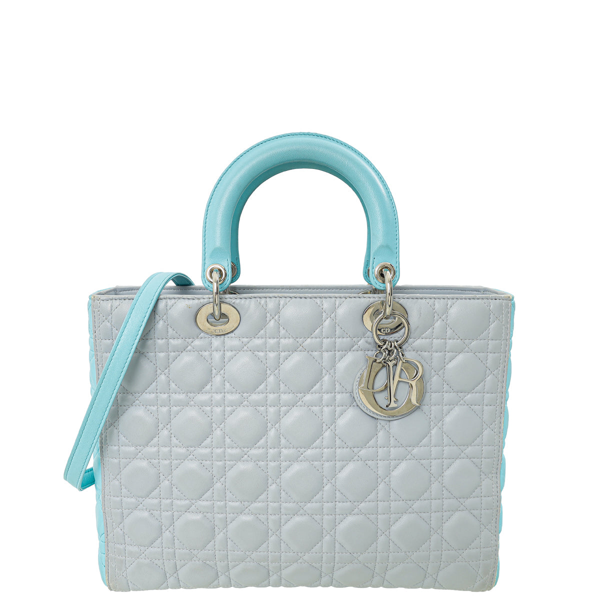 Dior Handbag Christian Bicolor Lady Bag Large Shoulder Bag
