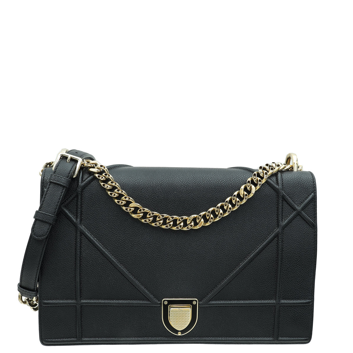 Dior Handbag Christian ama Bag Black Large Shoulder Bag