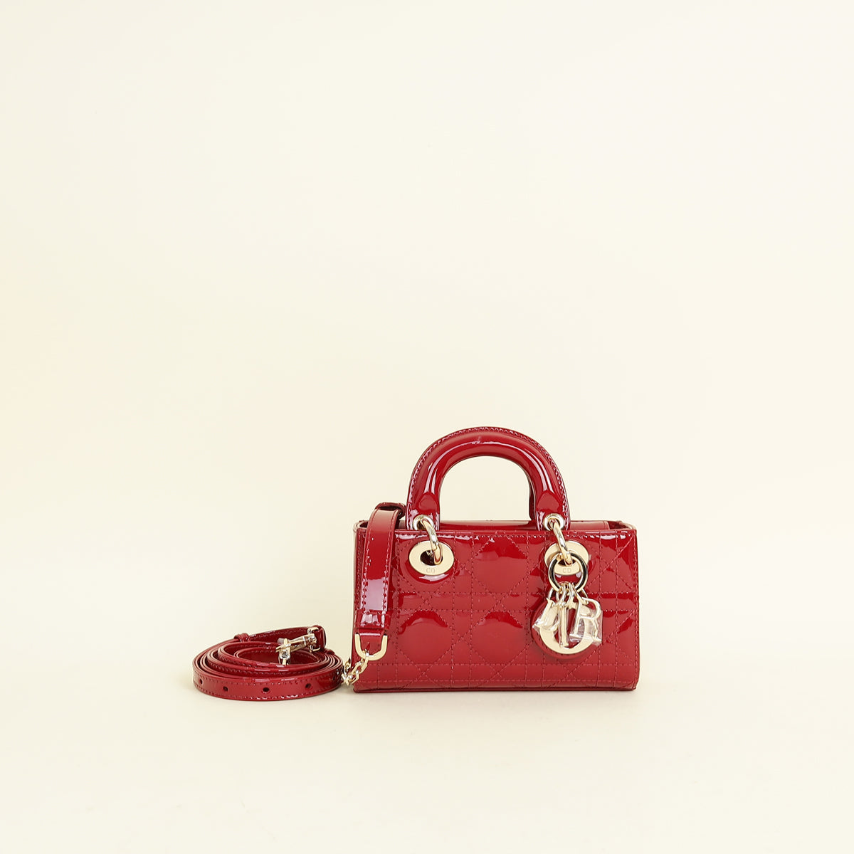 Dior Handbag Christian Cherry Lady D-joy Bag Red Micro Shoulder Bag