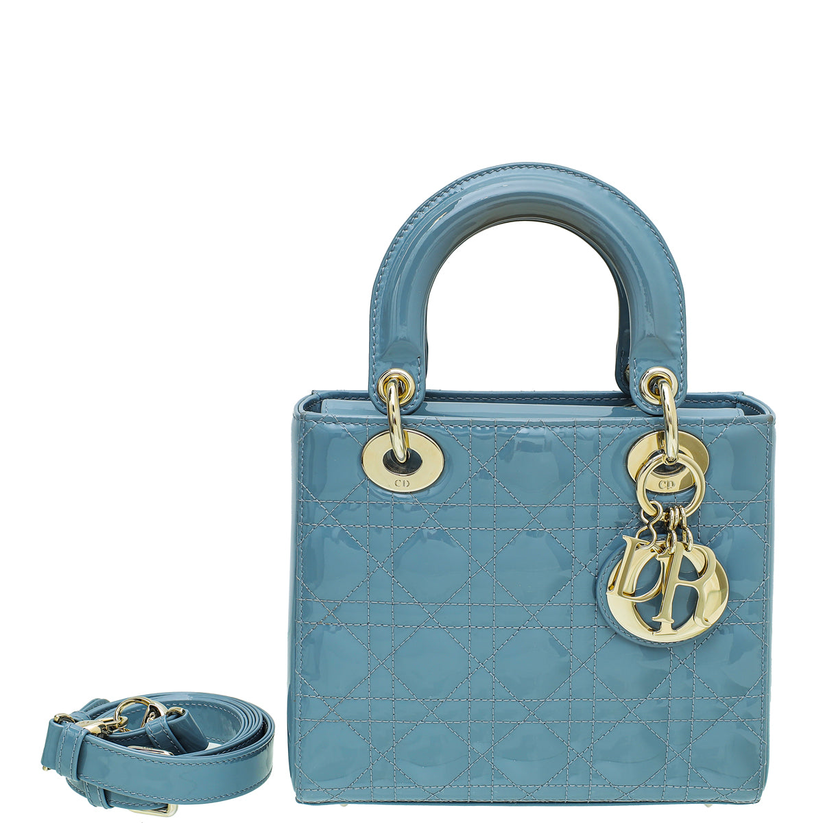 Dior Handbag Christian Cloud Lady Bag Blue Small Shoulder Bag