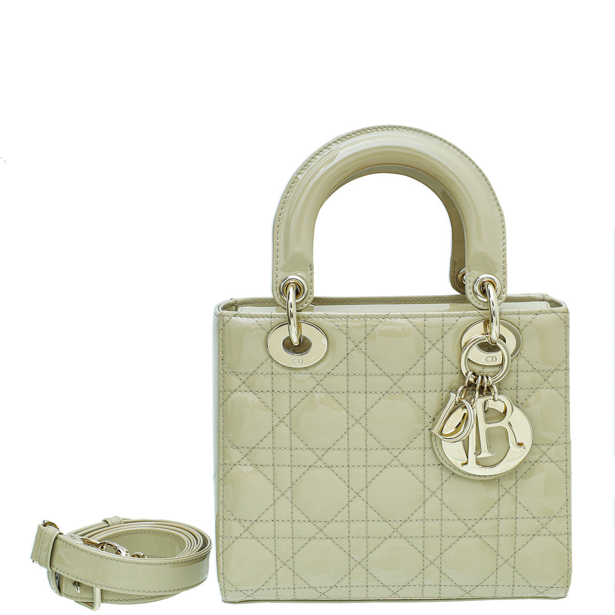 Dior Handbag Christian Sand Colored Lady Bag Small Shoulder Bag