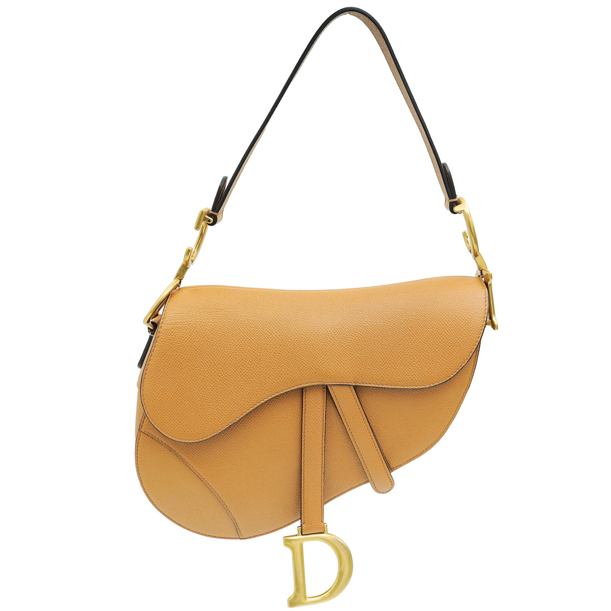 Dior Handbag Christian Golden Saddle Bag Medium Shoulder Bag