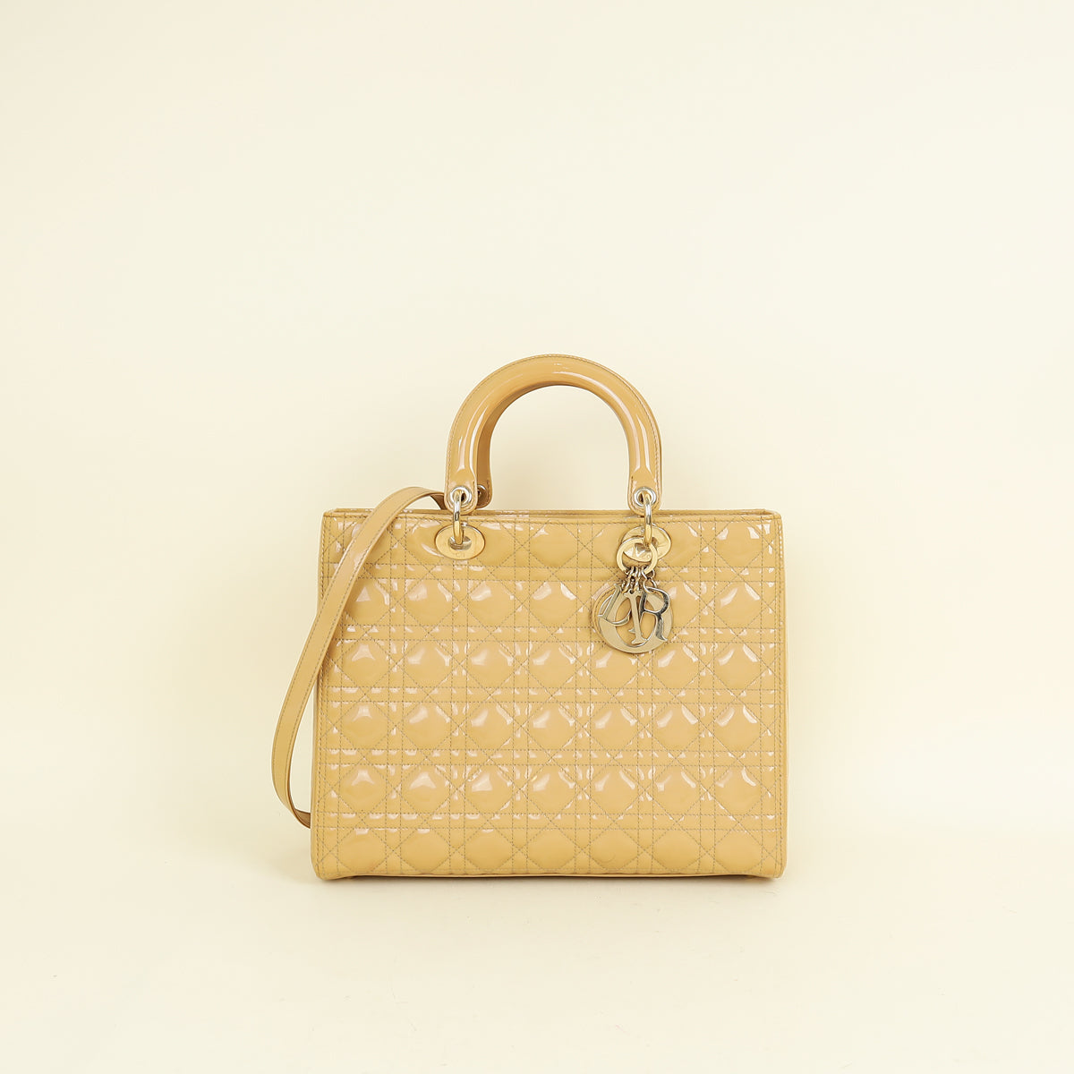 Dior Handbag Christian Lady Bag 6 Beige Large Shoulder Bag
