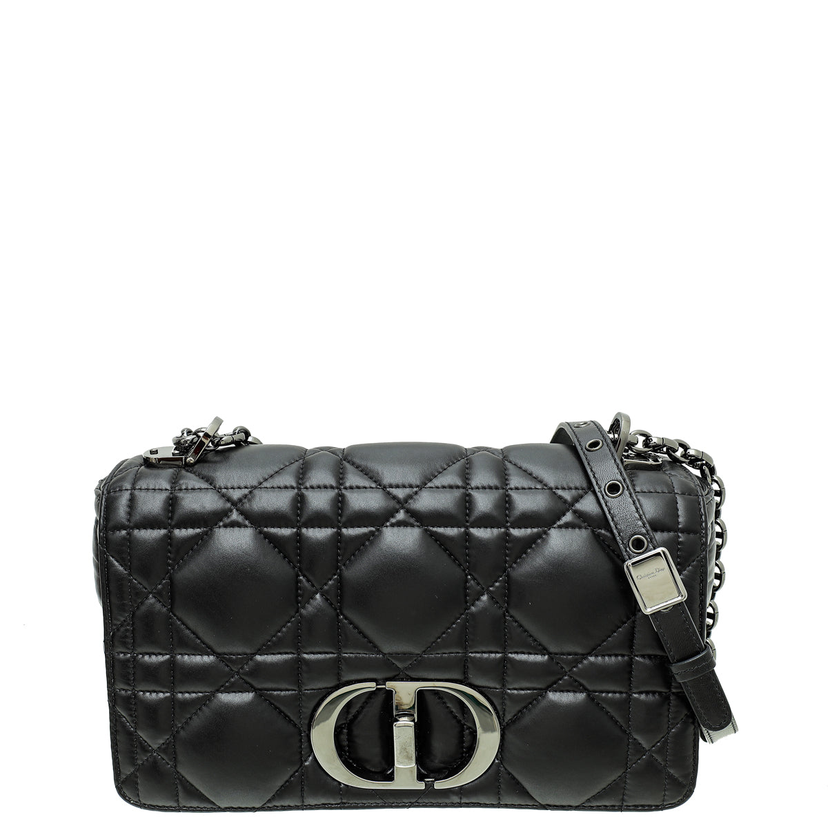 Dior Handbag Christian Caro Macrocannage Bag Quilted Black Medium Shoulder Bag Quilted Medium Bag