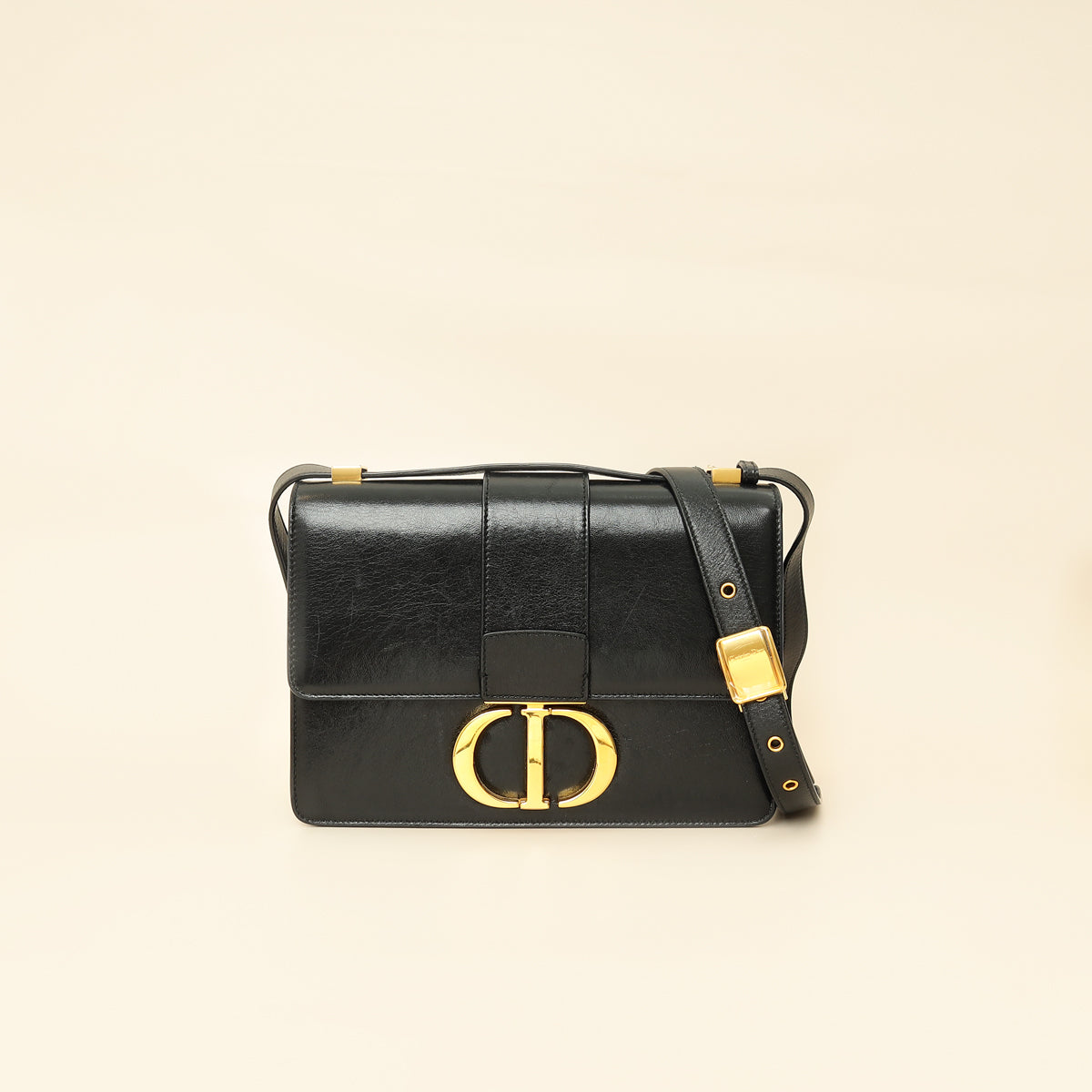 Dior Handbag Christian 30 Montaigne Bag Black Flap Shoulder Bag