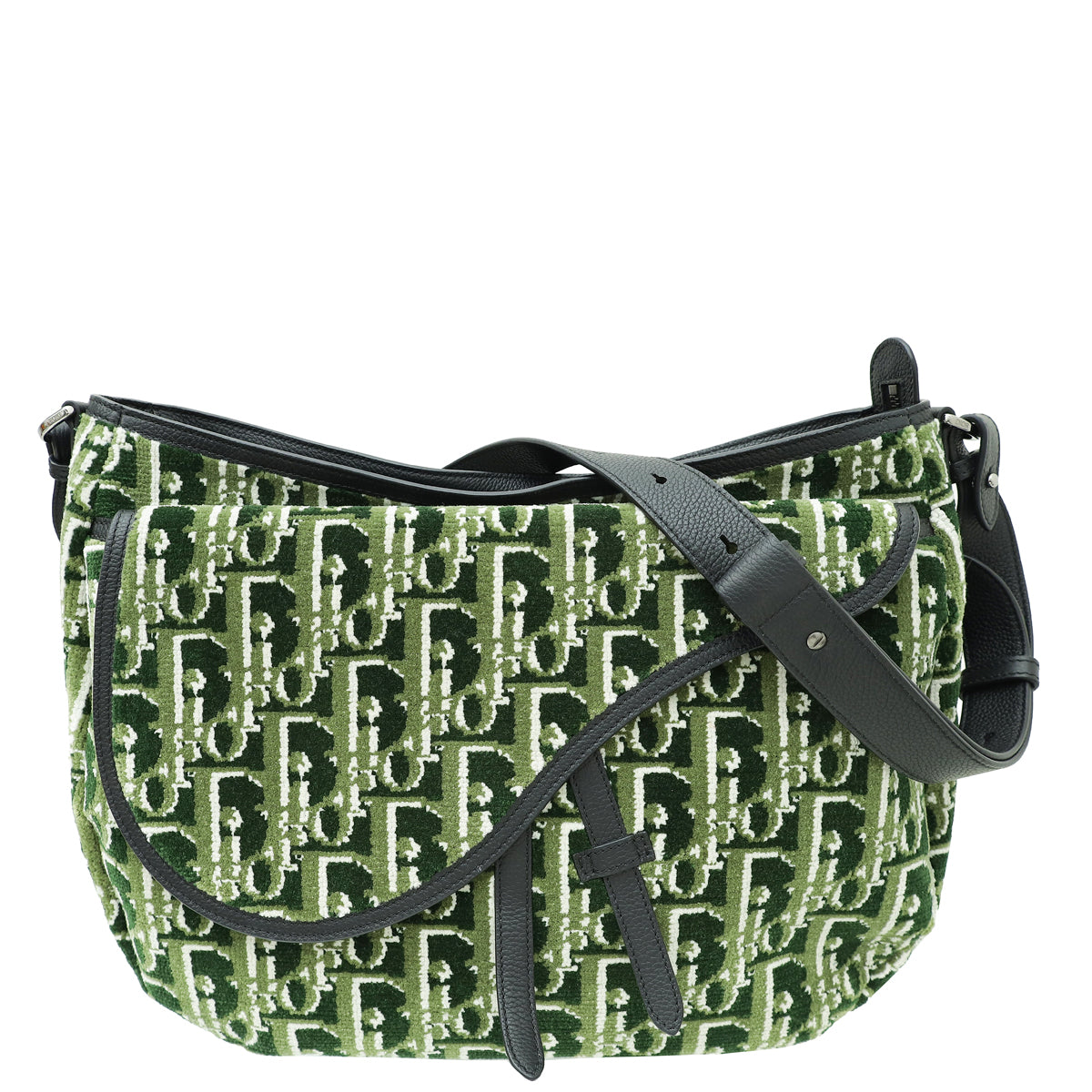 Dior Handbag Christian Bicolor Oblique Soft Saddle Bag Shoulder Bag